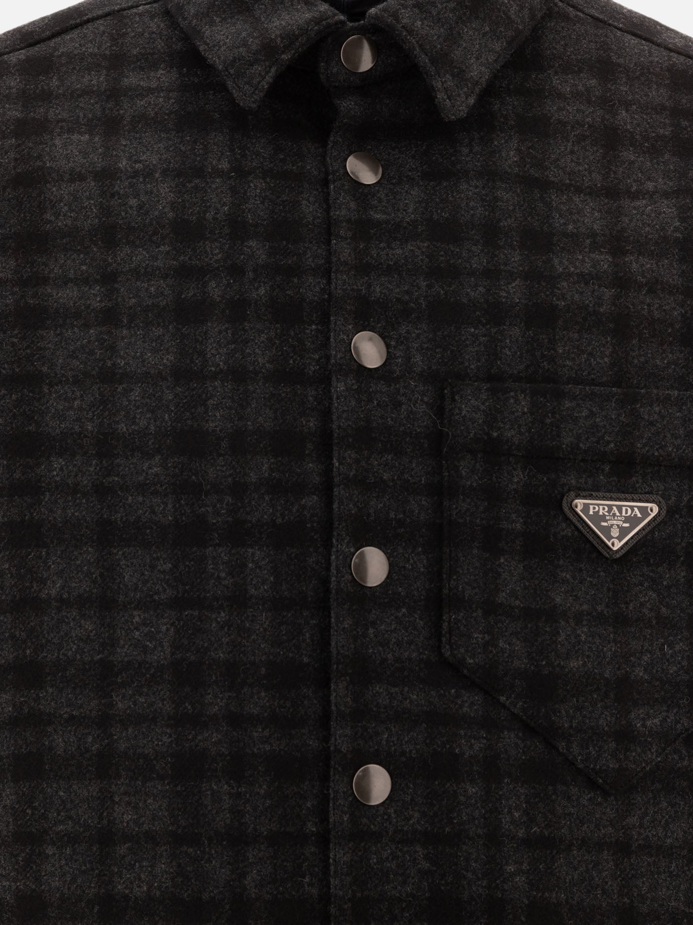 Quilted & Utility Jackets Check  Grey - Prada Men | PDP | VIETTI Online Store | thumbnail_3