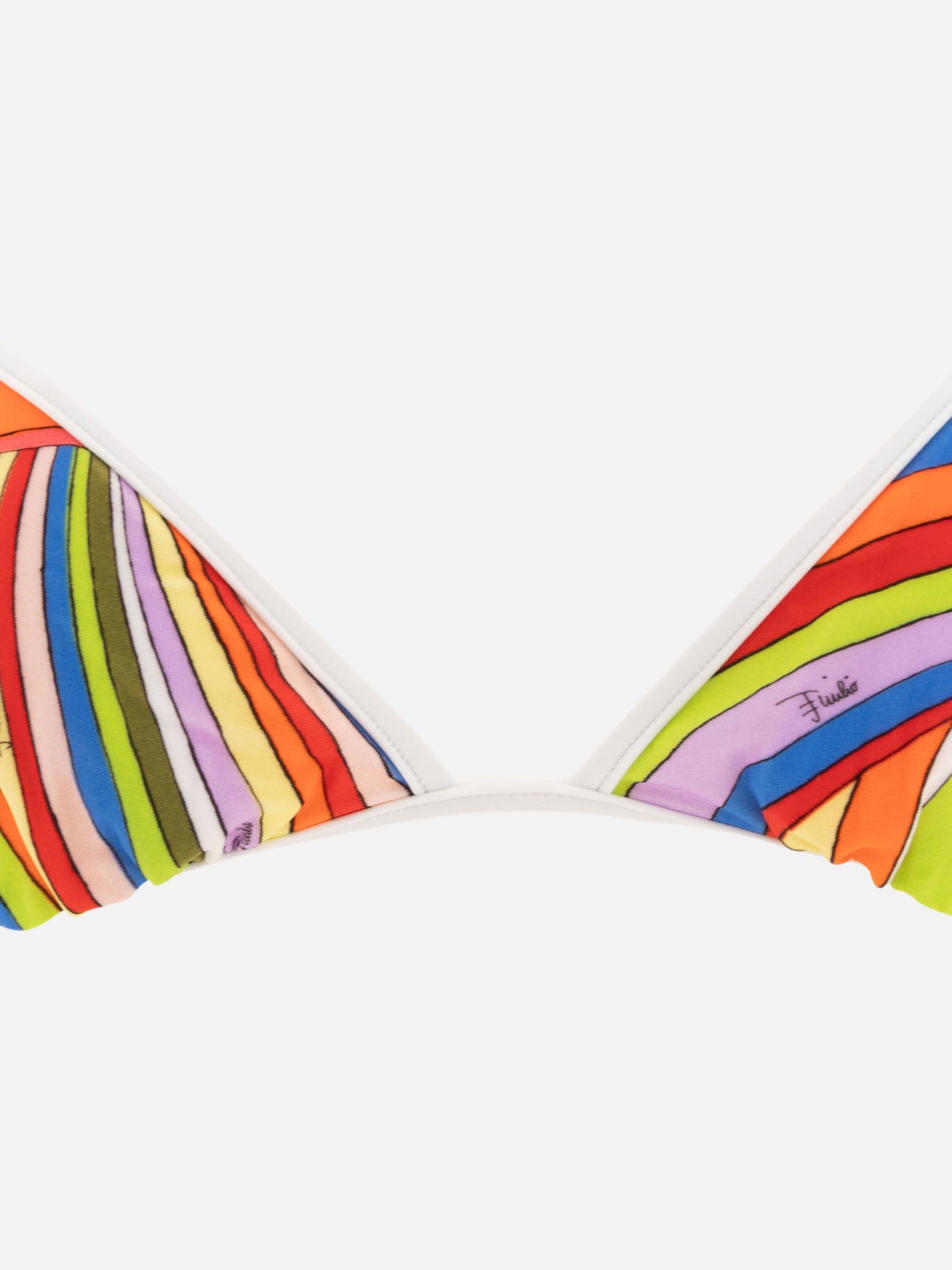 Pucci Iride-print bikini top White