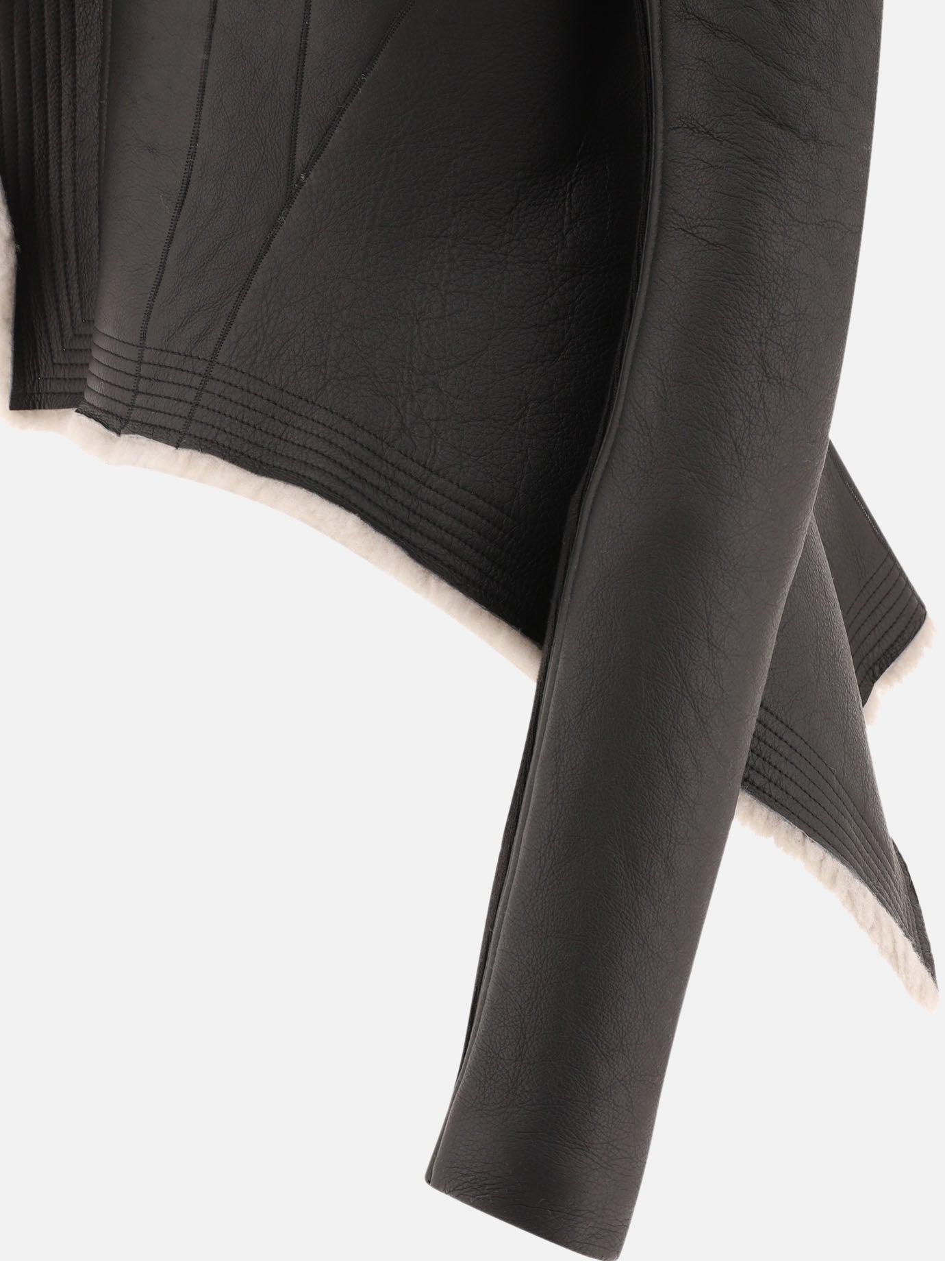 Leather jackets Solid colour  Black - Rick Owens Women | PDP | VIETTI Online Store | Zoom-Modal_4
