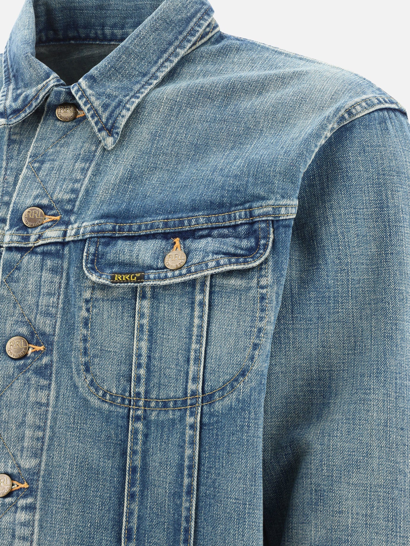 Denim jackets Solid colour  Light blue - RRL by Ralph Lauren Men | PDP | VIETTI Online Store | thumbnail_4