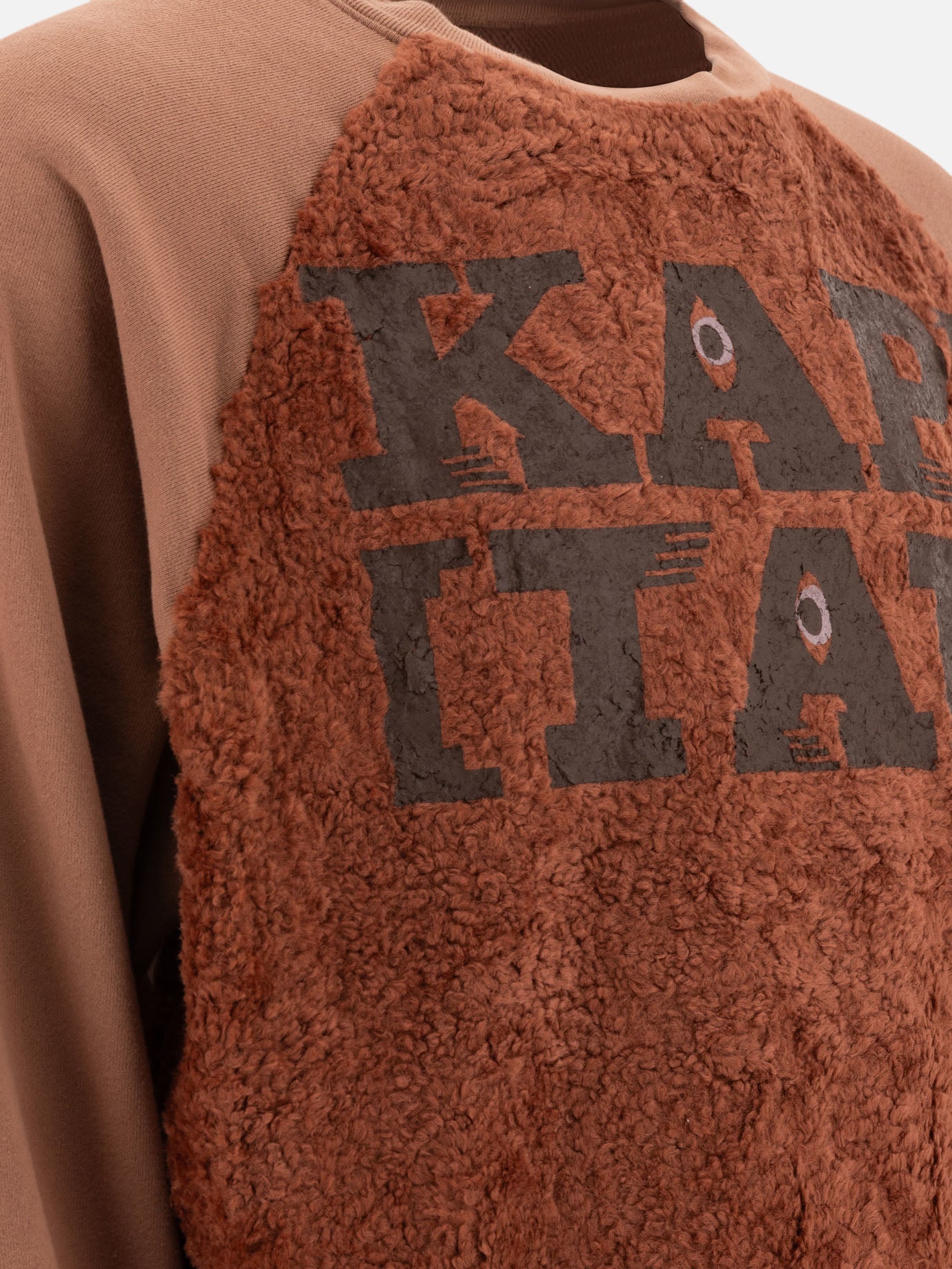KAPITAL "Speakeasy Fur Grizzly" sweatshirt Orange