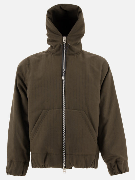 Quilted & Utility Jackets Pinstriped  Brown - Sacai Men | PLP | VIETTI Online Store 
