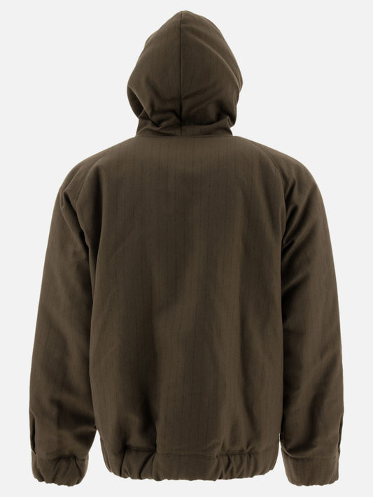 Quilted & Utility Jackets Pinstriped  Brown - Sacai Men | PLP | VIETTI Online Store | 2
