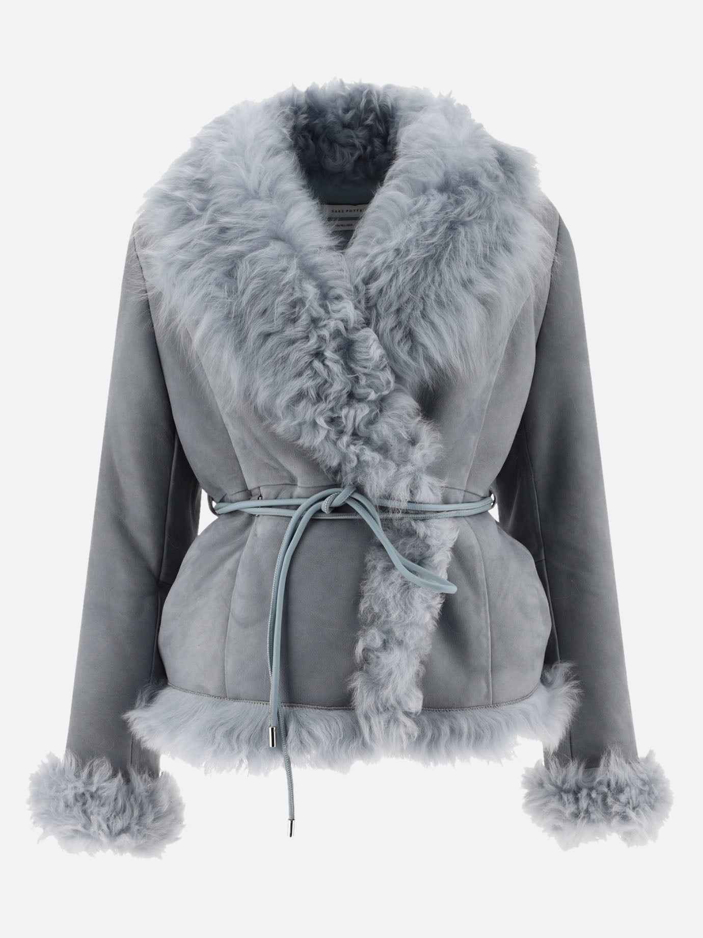 Leather jackets Solid colour  Light blue - Saks Potts Women | PDP | VIETTI Online Store | Zoom-Modal

