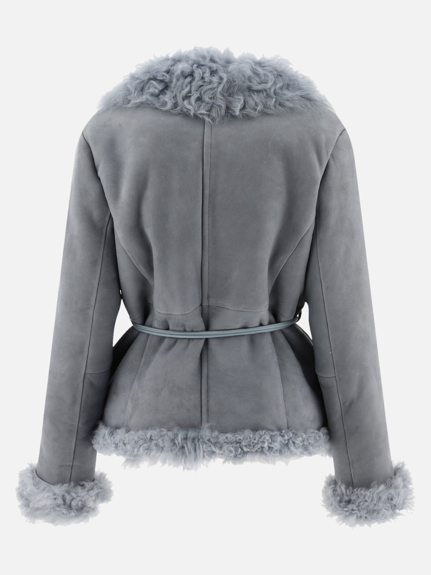 Leather jackets Solid colour  Light blue - Saks Potts Women | PDP | VIETTI Online Store | Zoom-Modal_2
