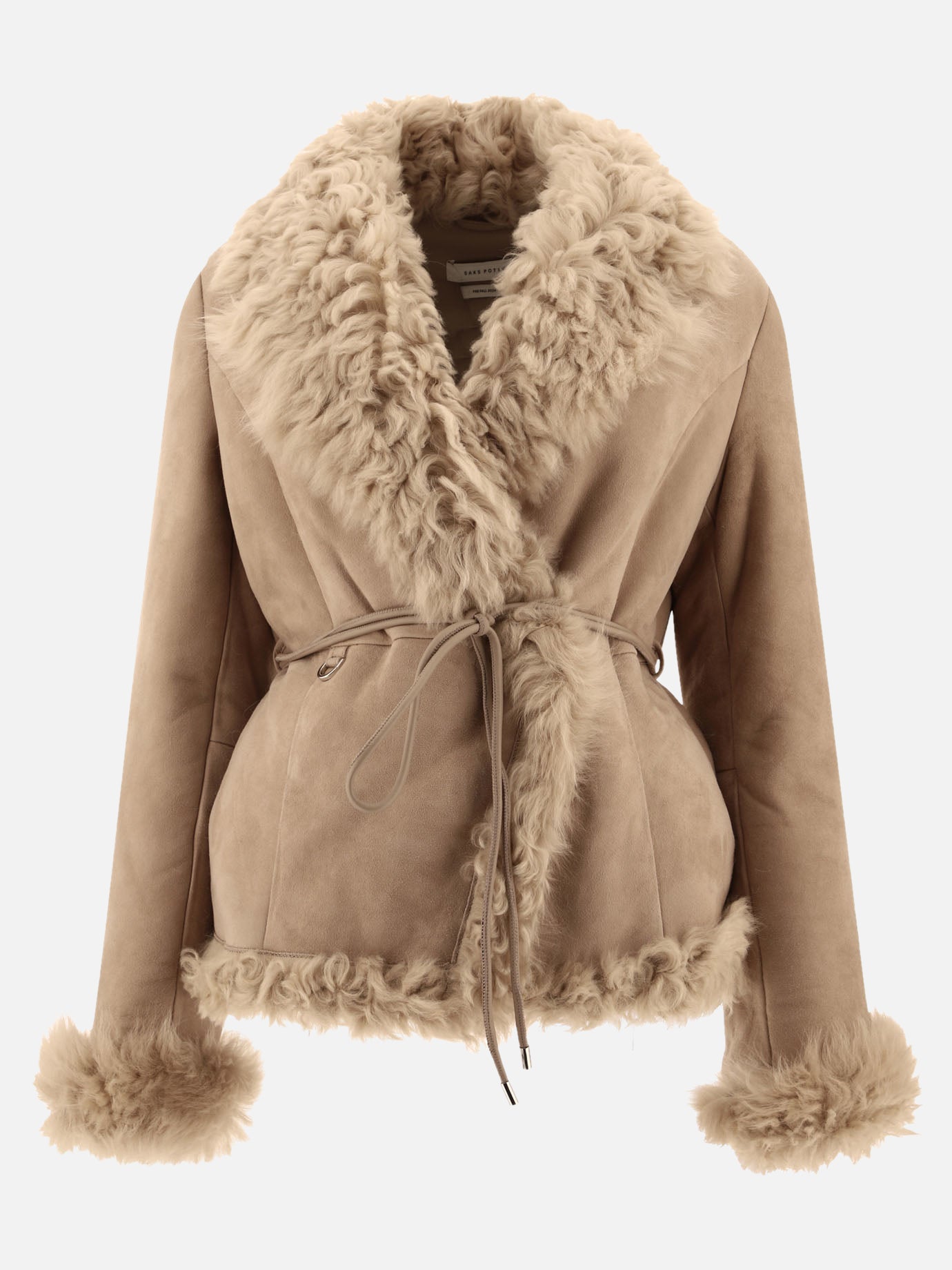 Leather jackets Solid colour  Beige - Saks Potts Women | PDP | VIETTI Online Store | Zoom-Modal
