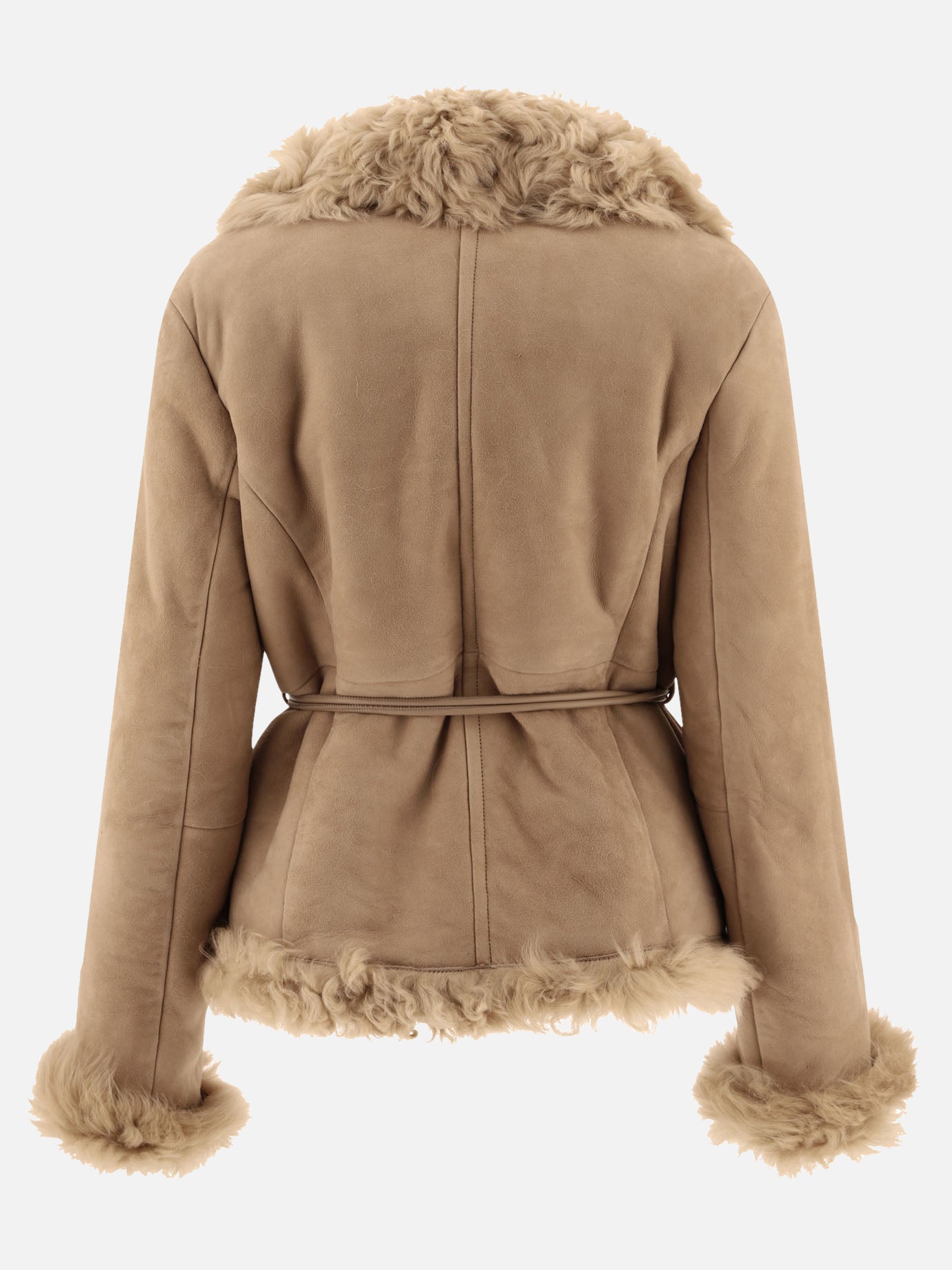 Leather jackets Solid colour  Beige - Saks Potts Women | PDP | VIETTI Online Store | thumbnail_2