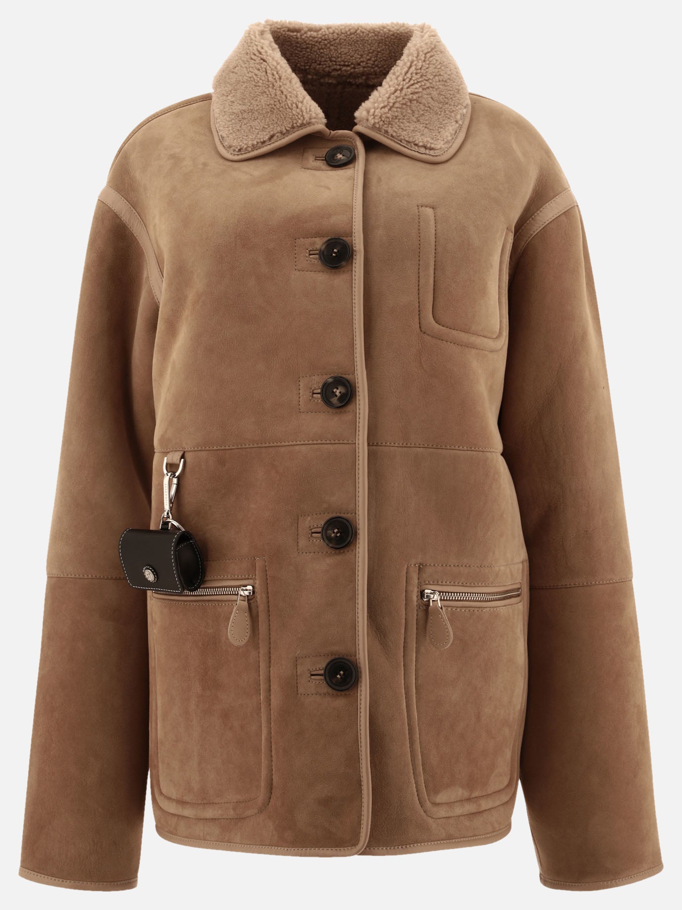 Shearling jackets Solid colour  Beige - Saks Potts Women | PDP | VIETTI Online Store | thumbnail_3