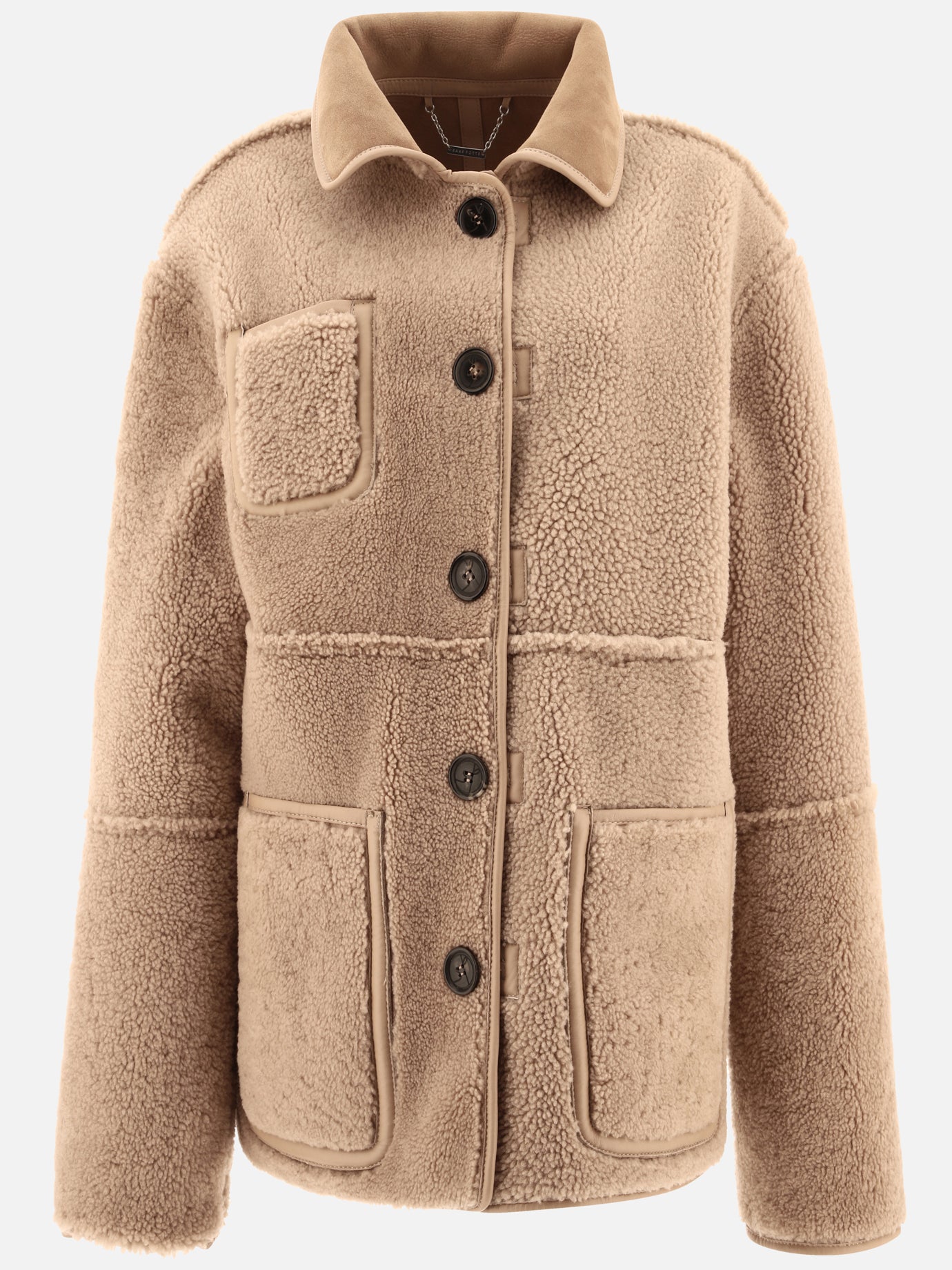 Shearling jackets Solid colour  Beige - Saks Potts Women | PDP | VIETTI Online Store | Zoom-Modal_4
