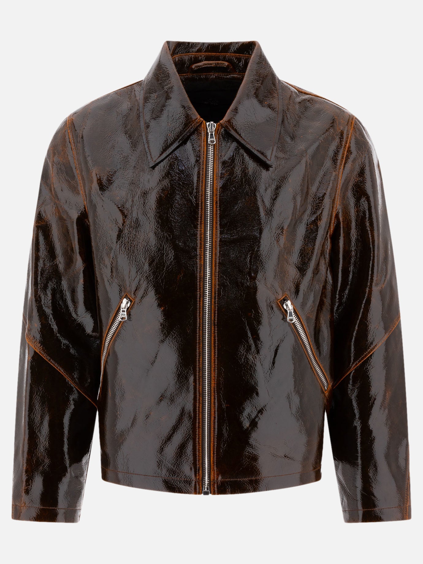 Quilted & Utility Jackets Solid colour  Brown - Séfr Men | PDP | VIETTI Online Store | Zoom-Modal
