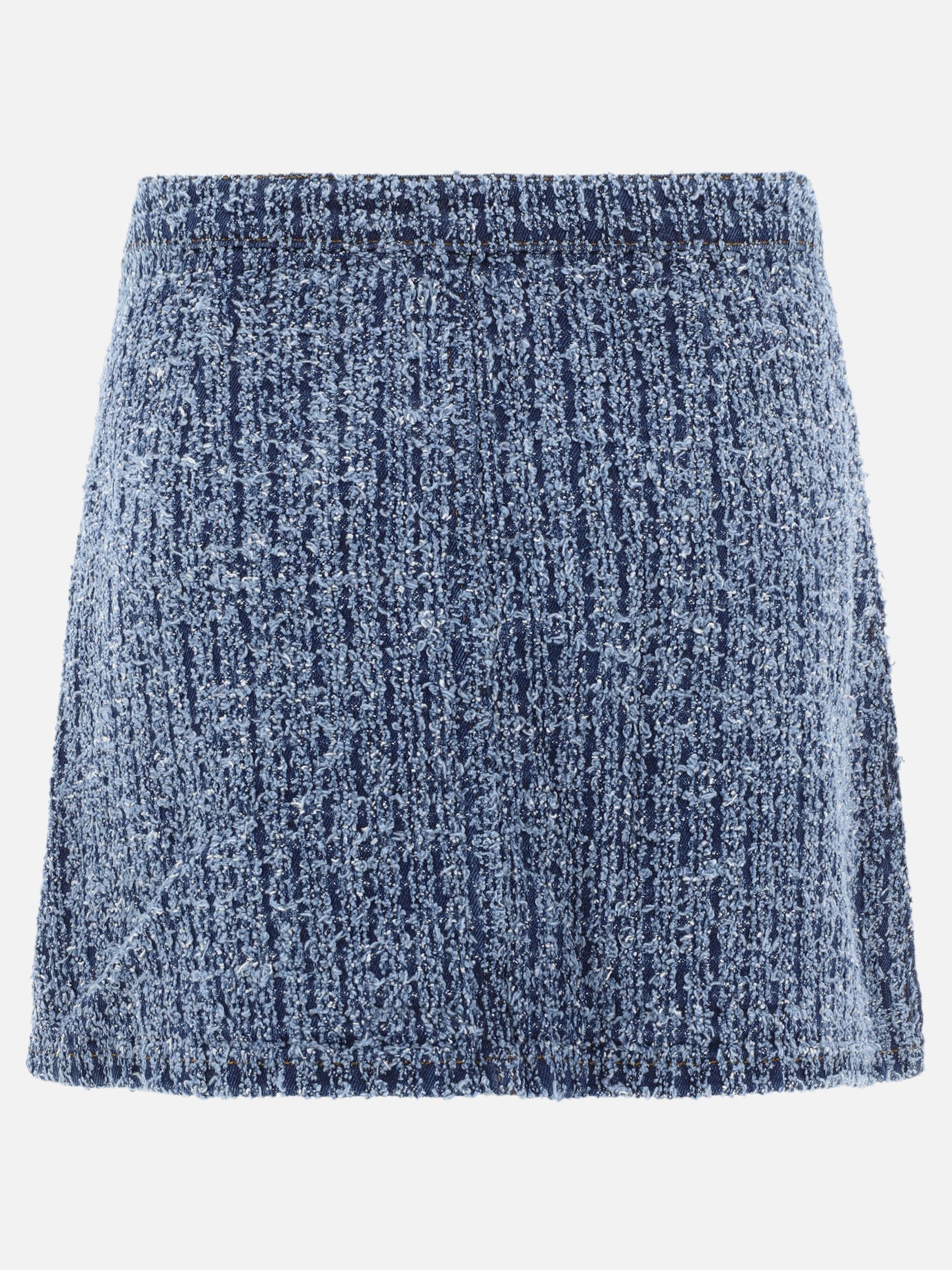 Textured denim skirt