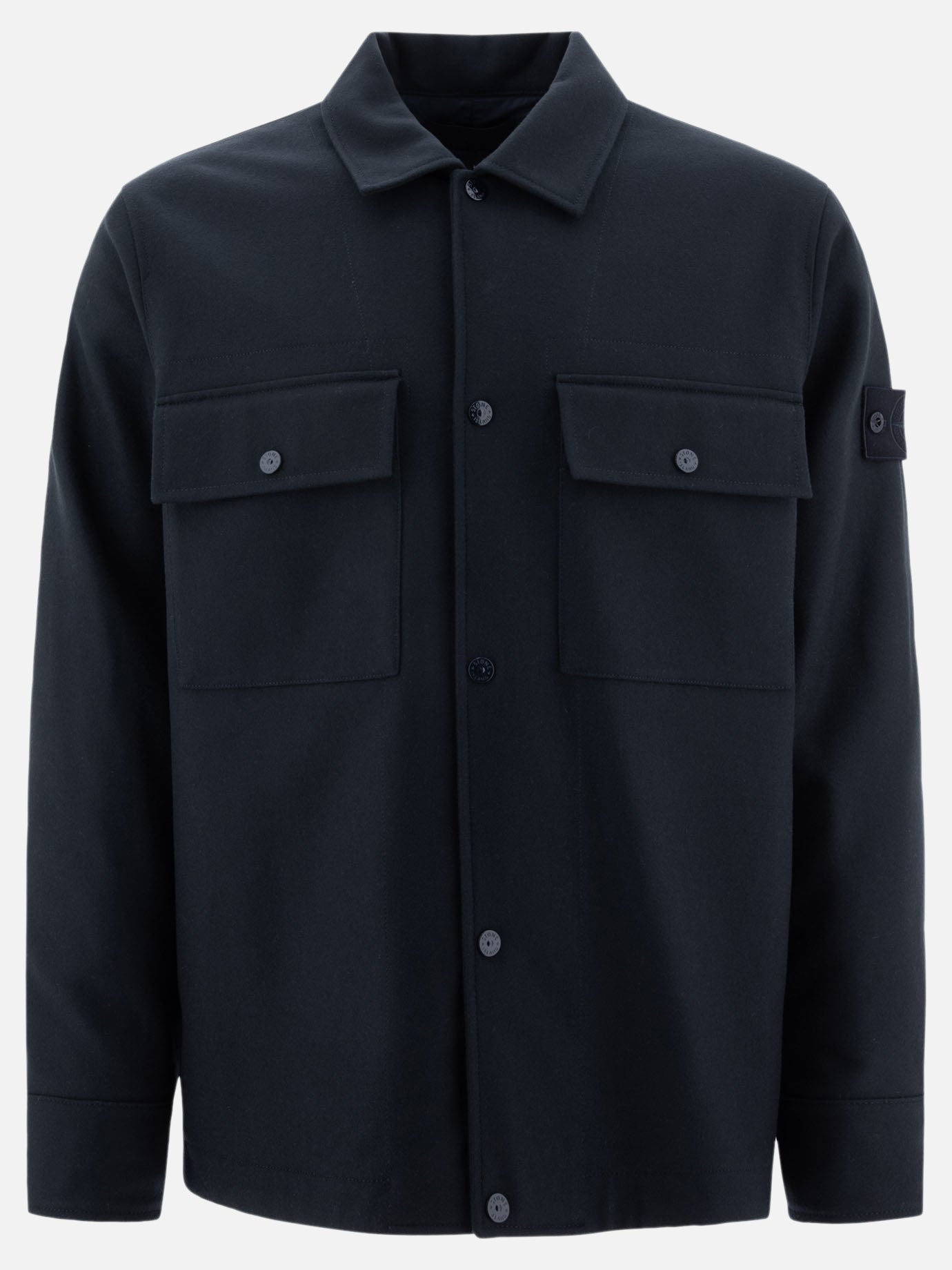 Overshirt jackets Solid colour  Blue - Stone Island Men | PDP | VIETTI Online Store | thumbnail