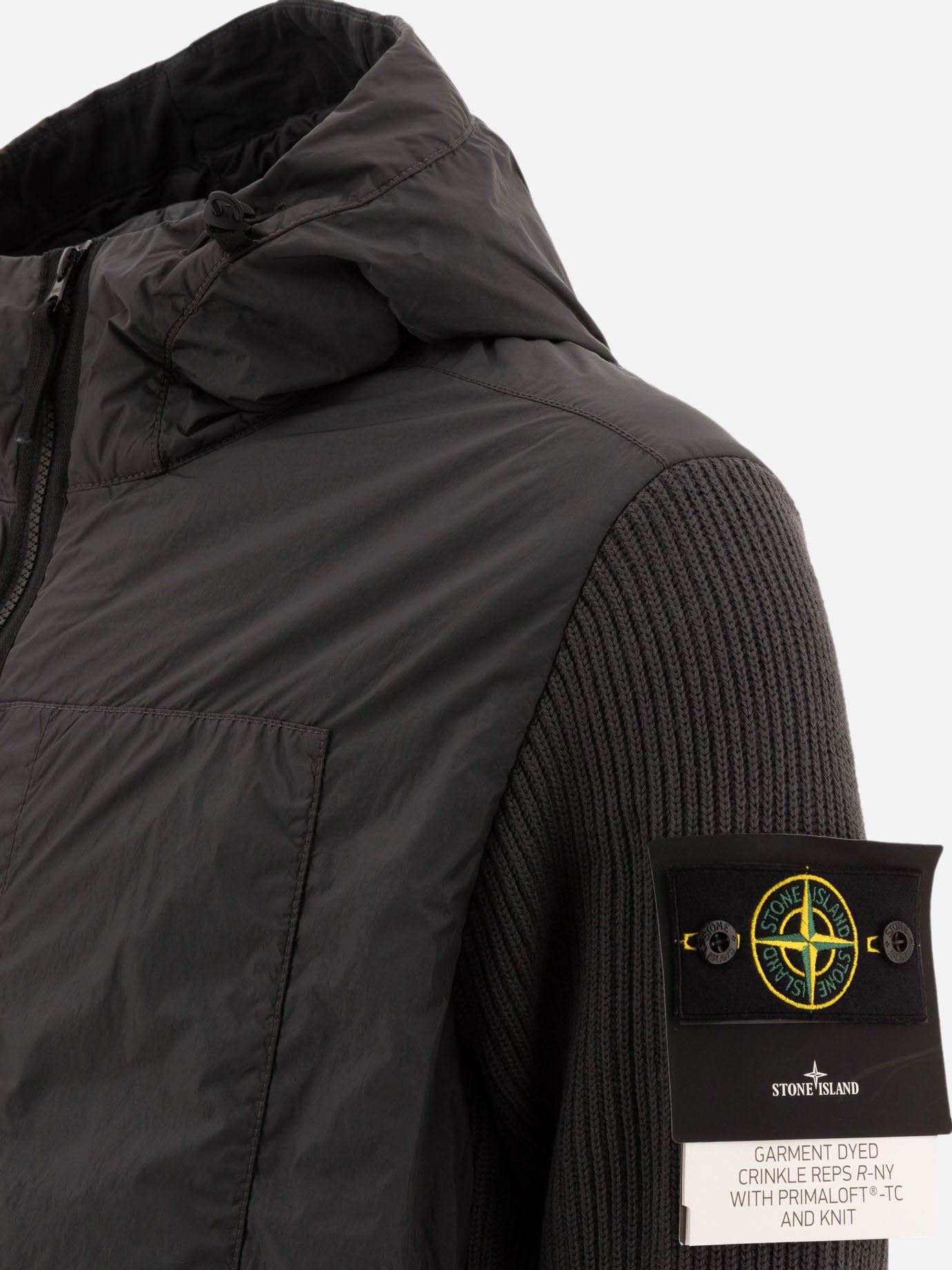 Stone Island "Compass" jacket with knit inserts Grey