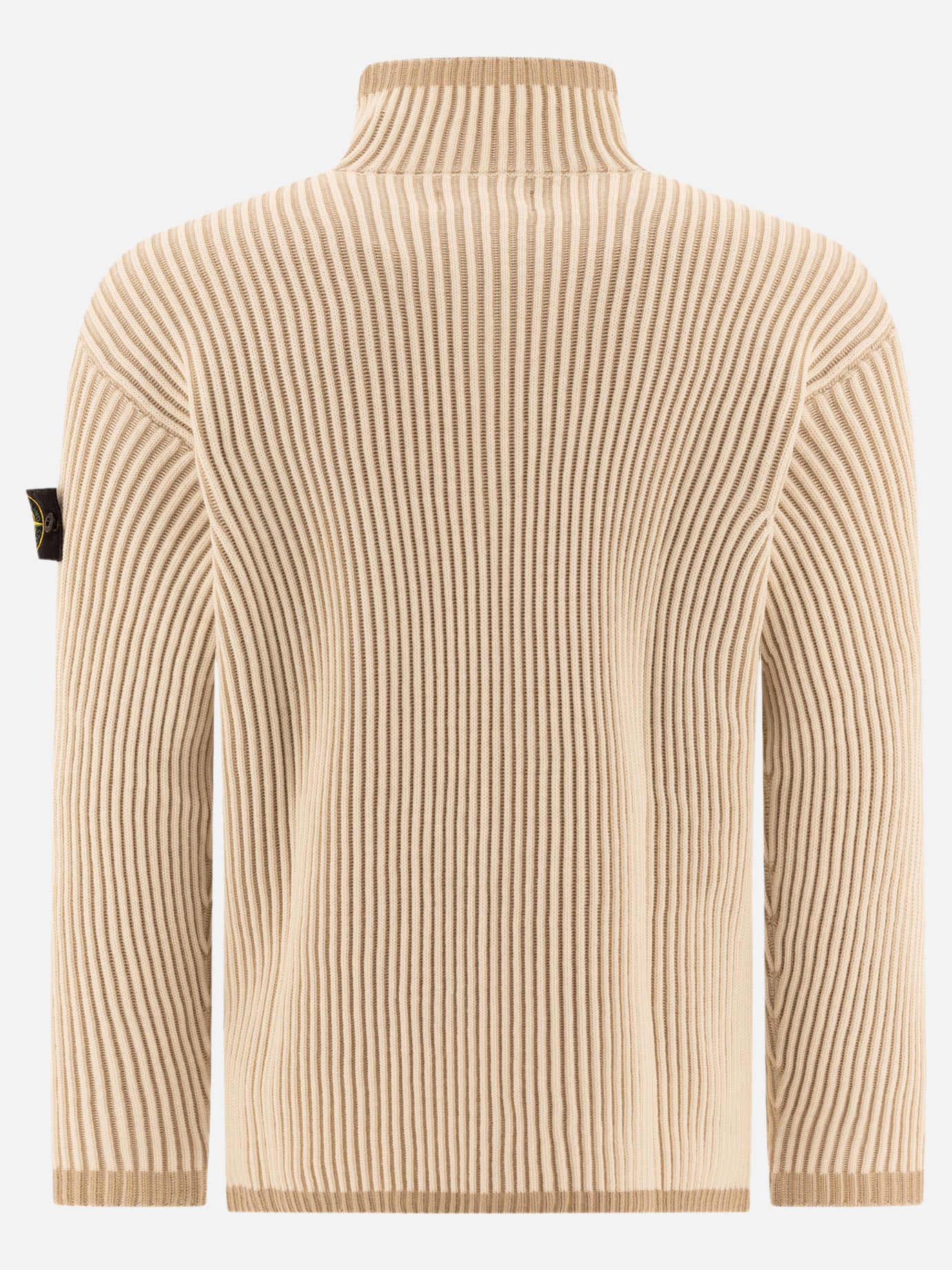 Stone Island "Vanisé" half-zip sweater Beige