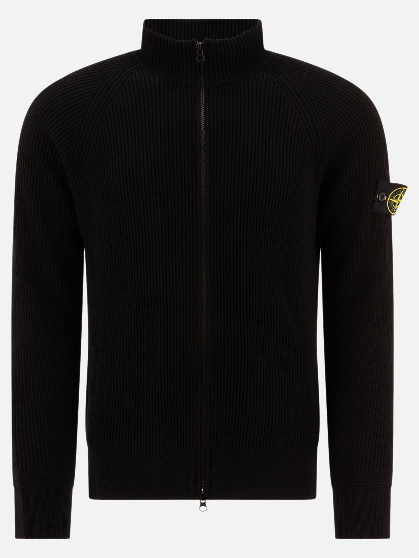 Zipped sweaters Solid colour  Black - Stone Island Men | PDP | VIETTI Online Store | thumbnail