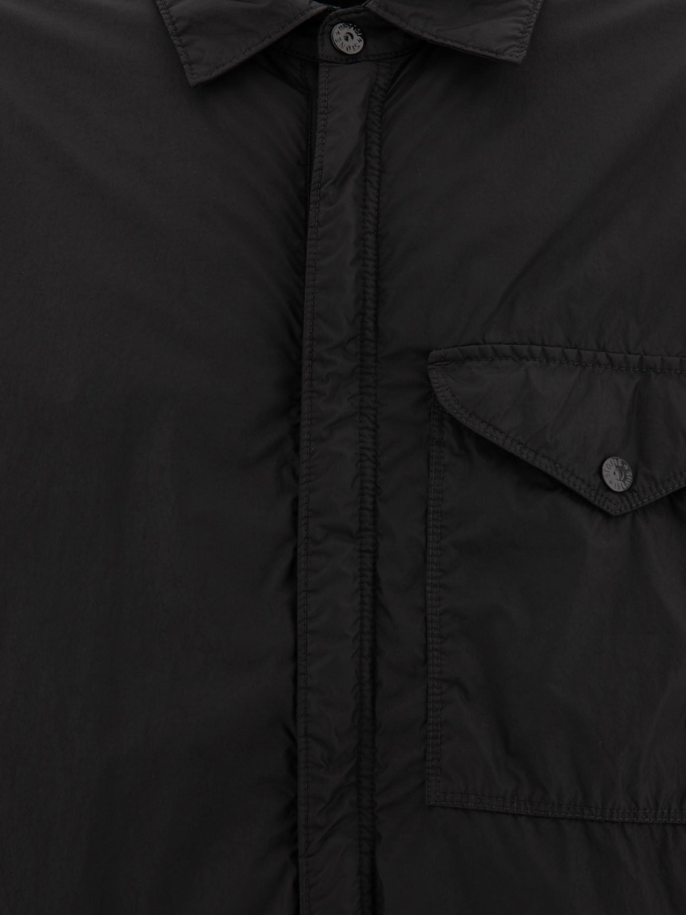 Overshirt jackets Solid colour  Black - Stone Island Men | PDP | VIETTI Online Store | thumbnail_3