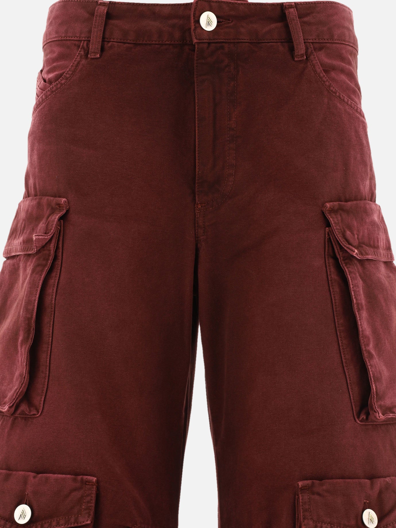 The Attico "Fern" cargo trousers Bordeaux