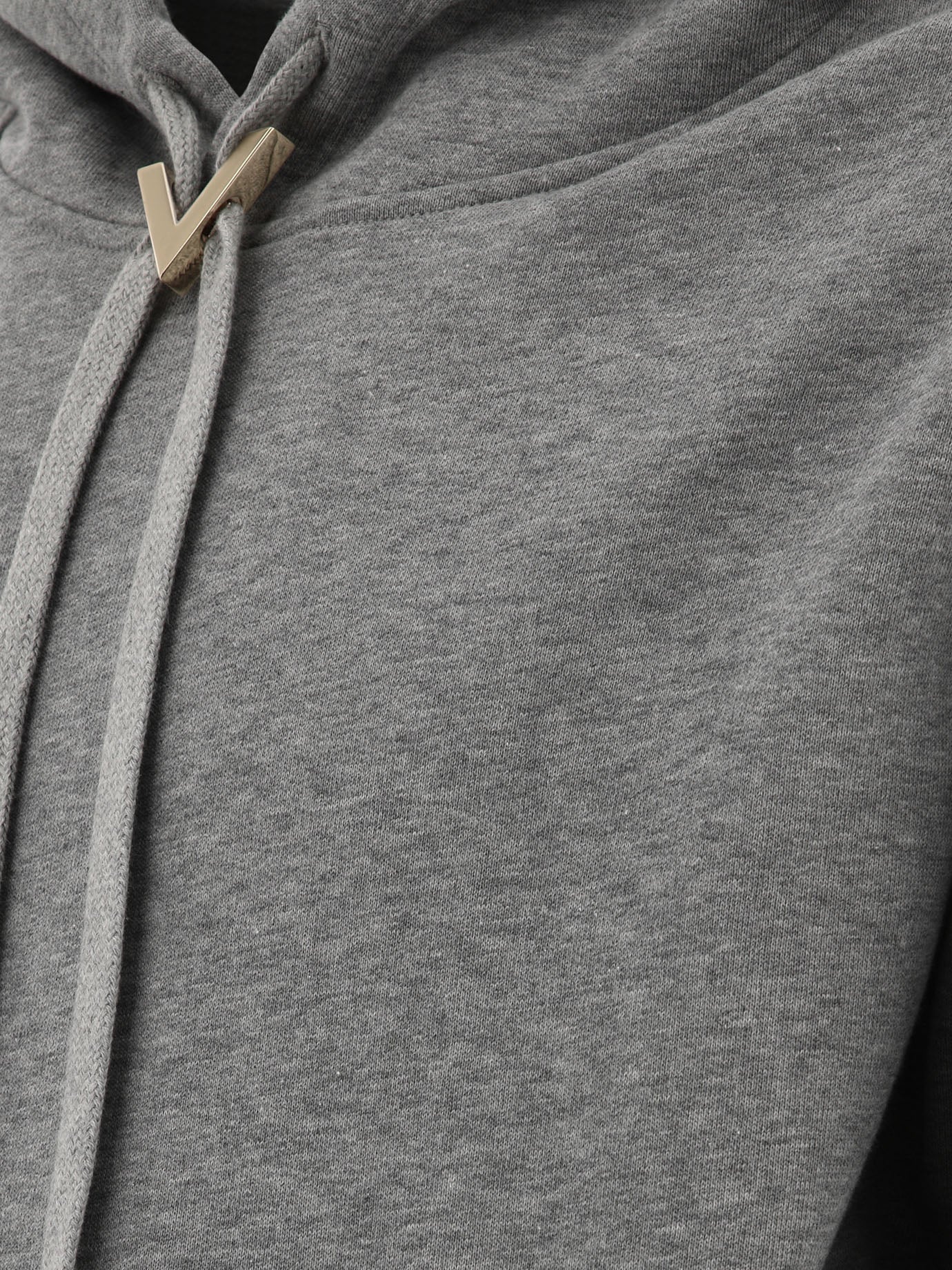 Hoodie with metallic V Detail