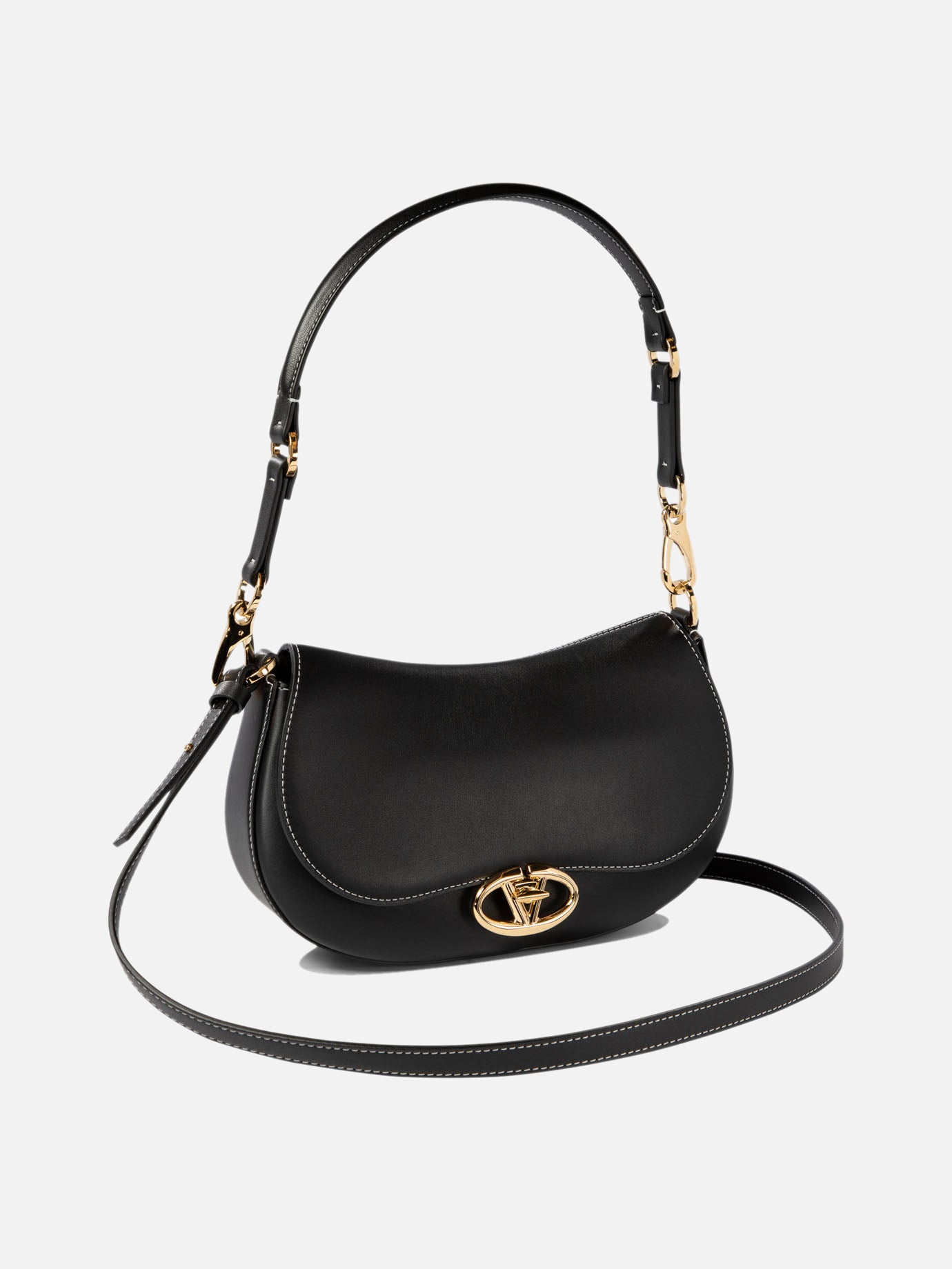 Valentino Garavani "Ohval Small" shoulder bag Black