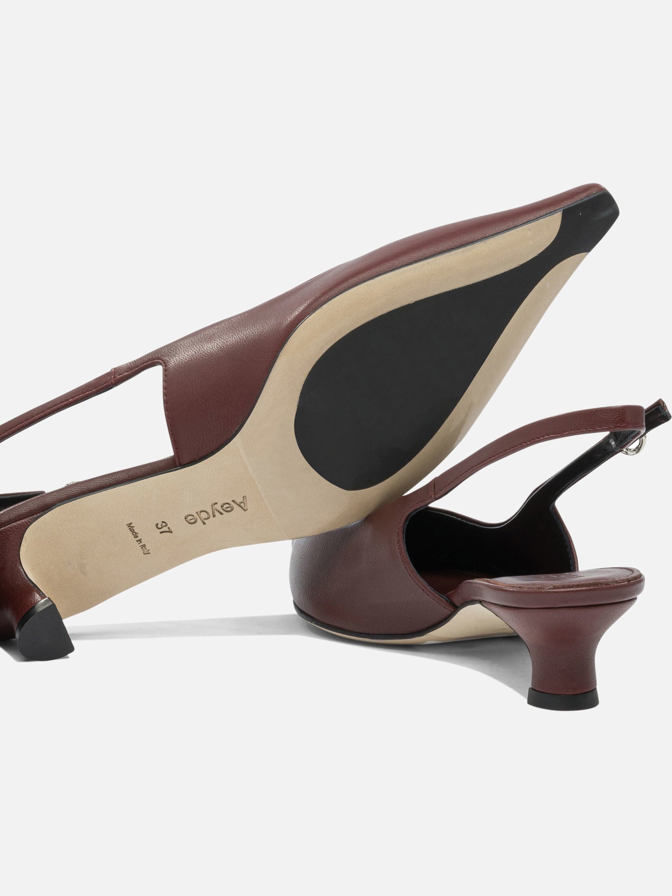 Slingbacks 100% leather - 70% leather 30% rubber  Bordeaux - Aeyde Women | PDP | VIETTI Online Store | thumbnail_5