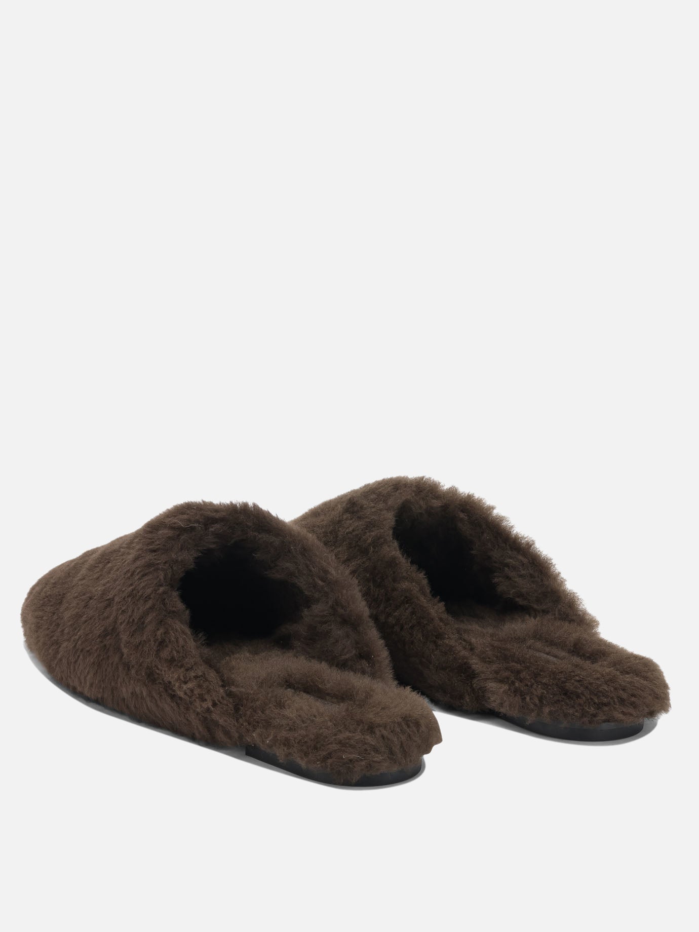Slippers 100% shearling on calf leather - 100% leather  Brown - Aeyde Women | PDP | VIETTI Online Store | thumbnail_4