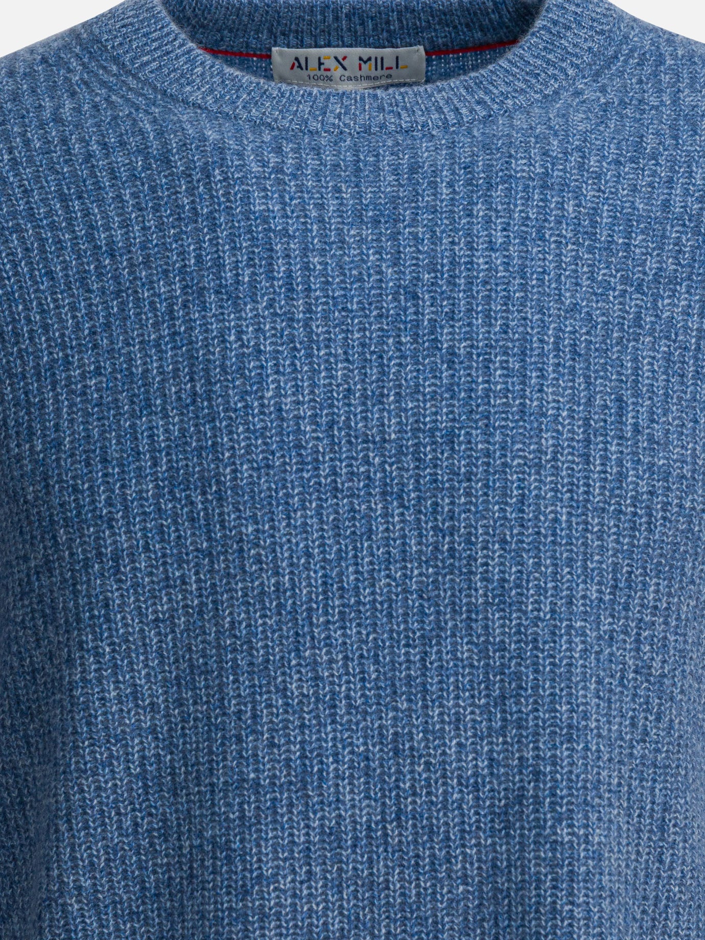 Crewneck sweaters Solid colour  Light blue - Alex Mill Men | PDP | VIETTI Online Store | thumbnail_3