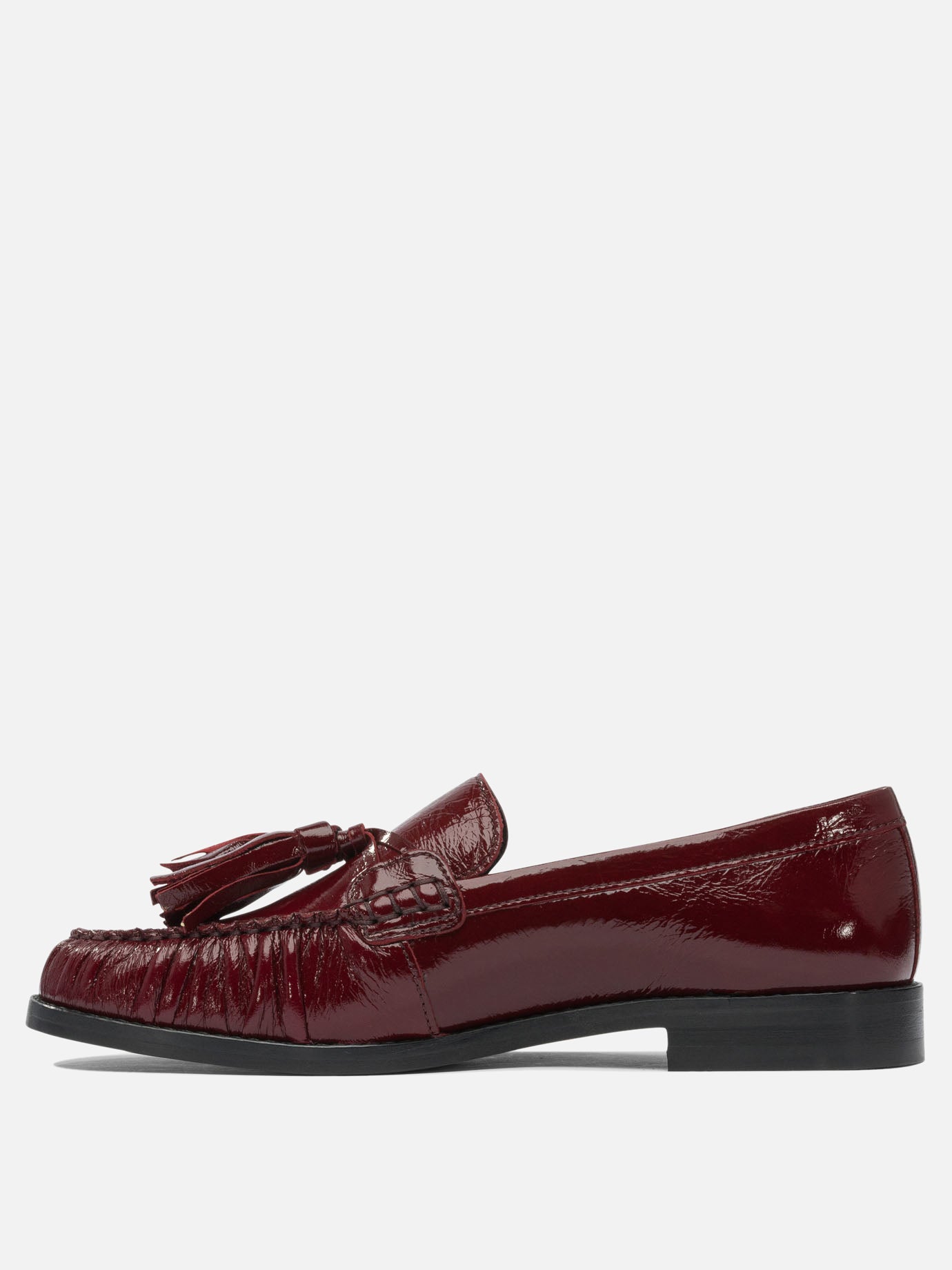 Loafers 100% Goat Leather - 100% Cuerolite  Bordeaux - Alohas Women | PDP | VIETTI Online Store | Zoom-Modal_3
