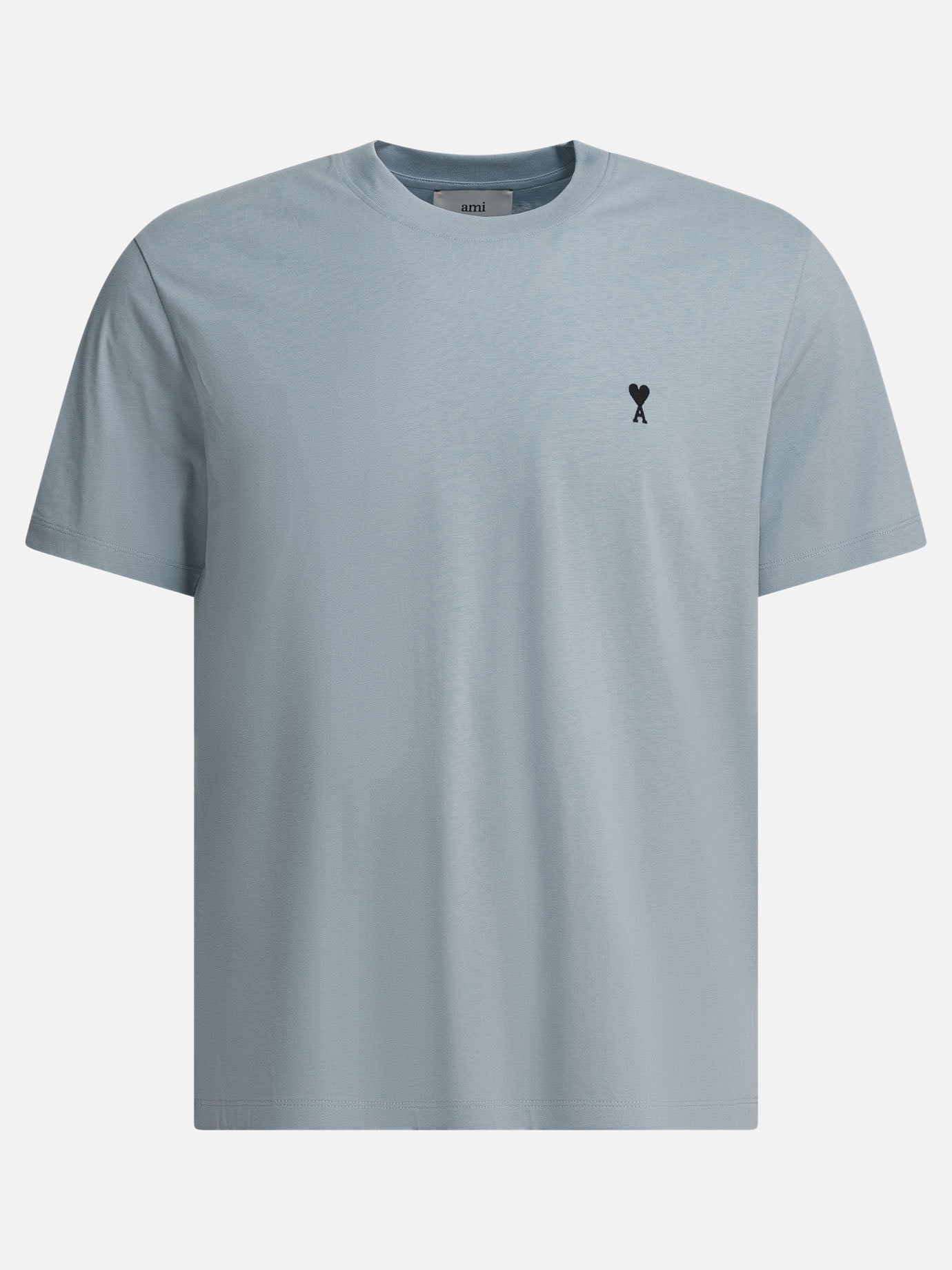 Crewneck t-shirts Logo  Light blue - Ami Paris Men | PDP | VIETTI Online Store | thumbnail