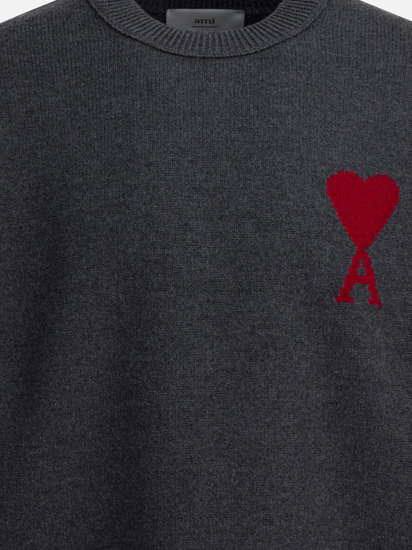 Crewneck sweaters Logo  Grey - Ami Paris Men | PDP | VIETTI Online Store | thumbnail_3