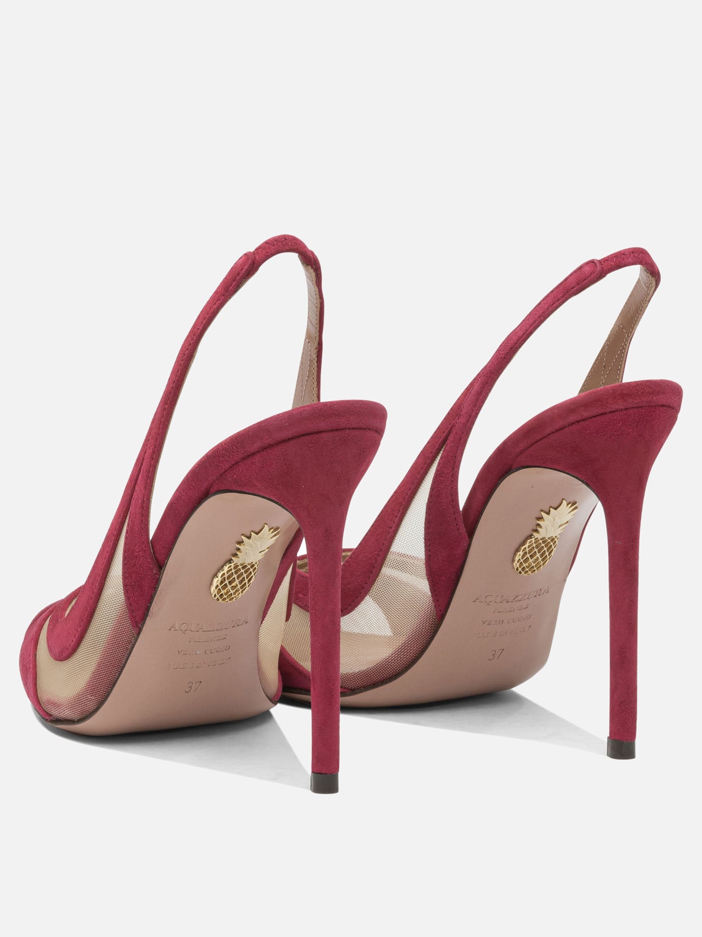 Slingbacks 70% Kid suede leather 30% polyamide - 100% calf leather  Red - Aquazzura Women | PDP | VIETTI Online Store | Zoom-Modal_4

