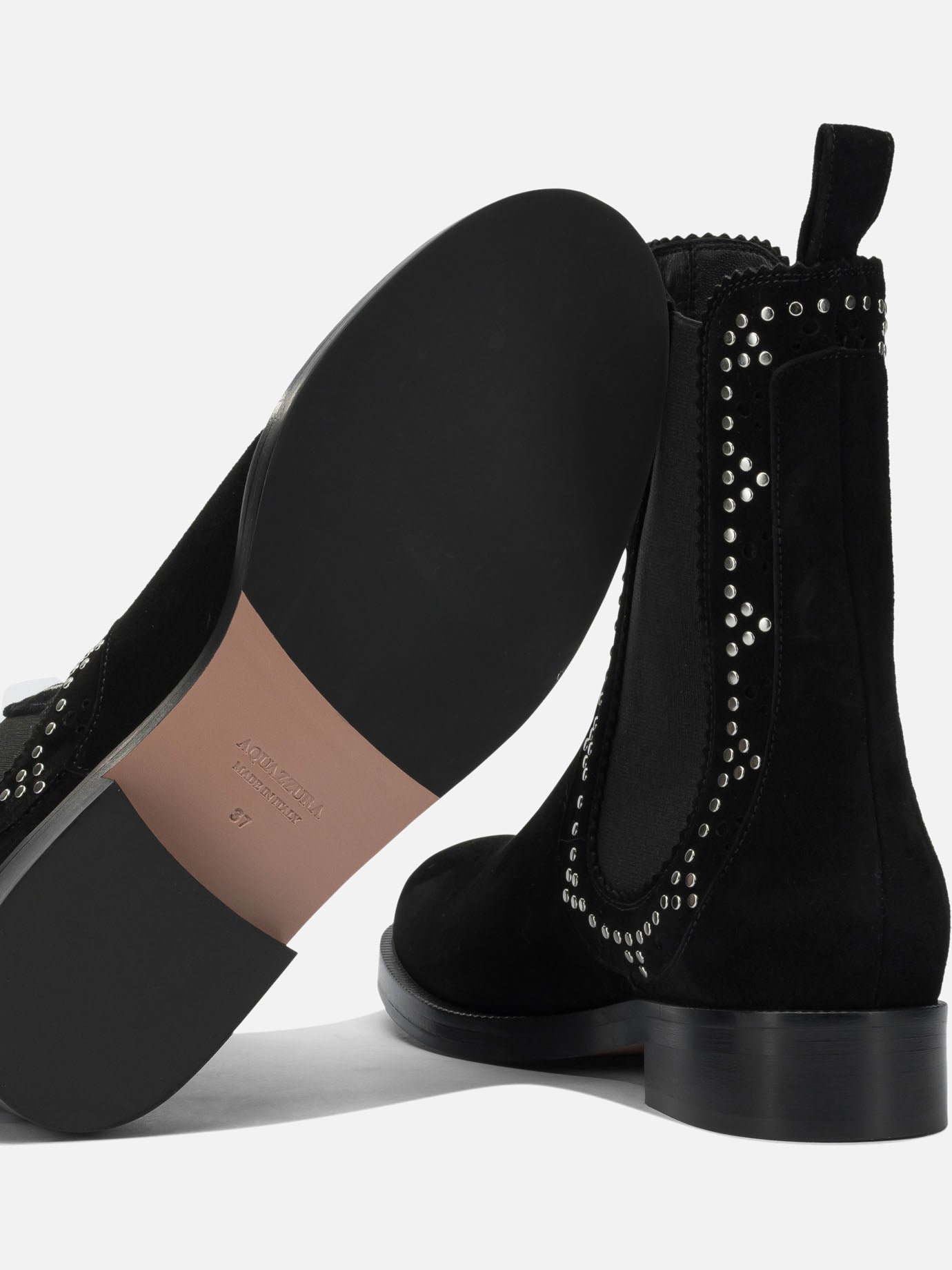 Pull-on boots 80% kid suede leather 20% viscose - 100% calf leather  Black - Aquazzura Women | PDP | VIETTI Online Store | thumbnail_5