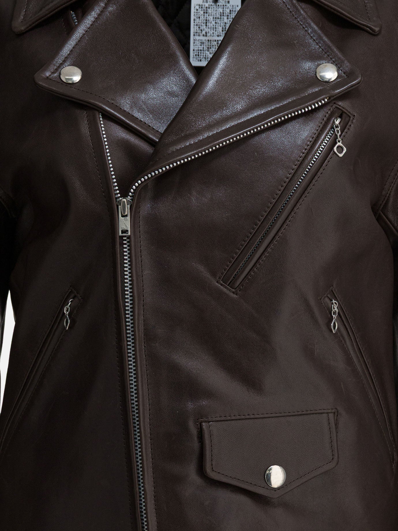 Leather jackets Solid colour  Brown - Auralee Men | PDP | VIETTI Online Store | thumbnail_3