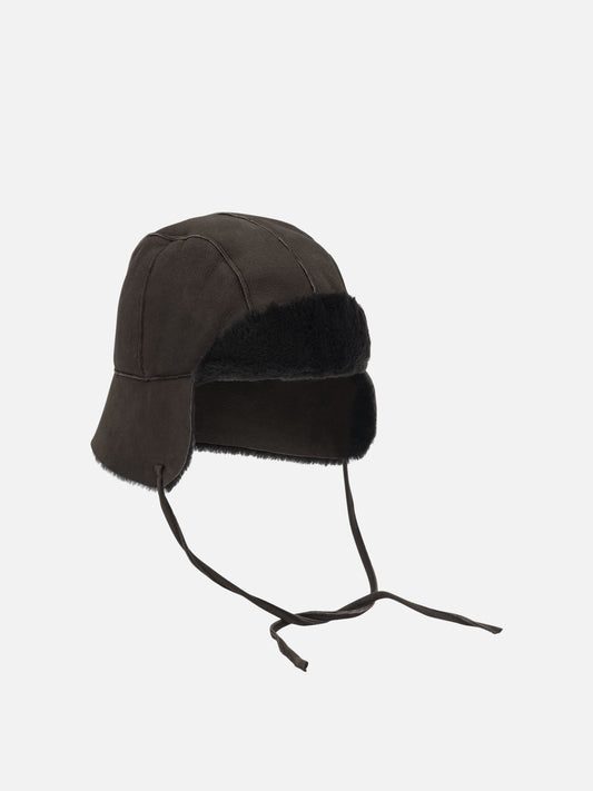 Beanies 100% lamb leather  Brown - Auralee Women | PDP | VIETTI Online Store | 2
