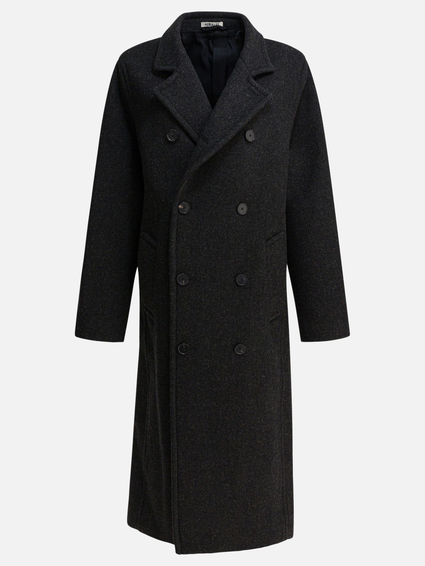 Long coats Solid colour  Grey - Auralee Men | PDP | VIETTI Online Store | thumbnail