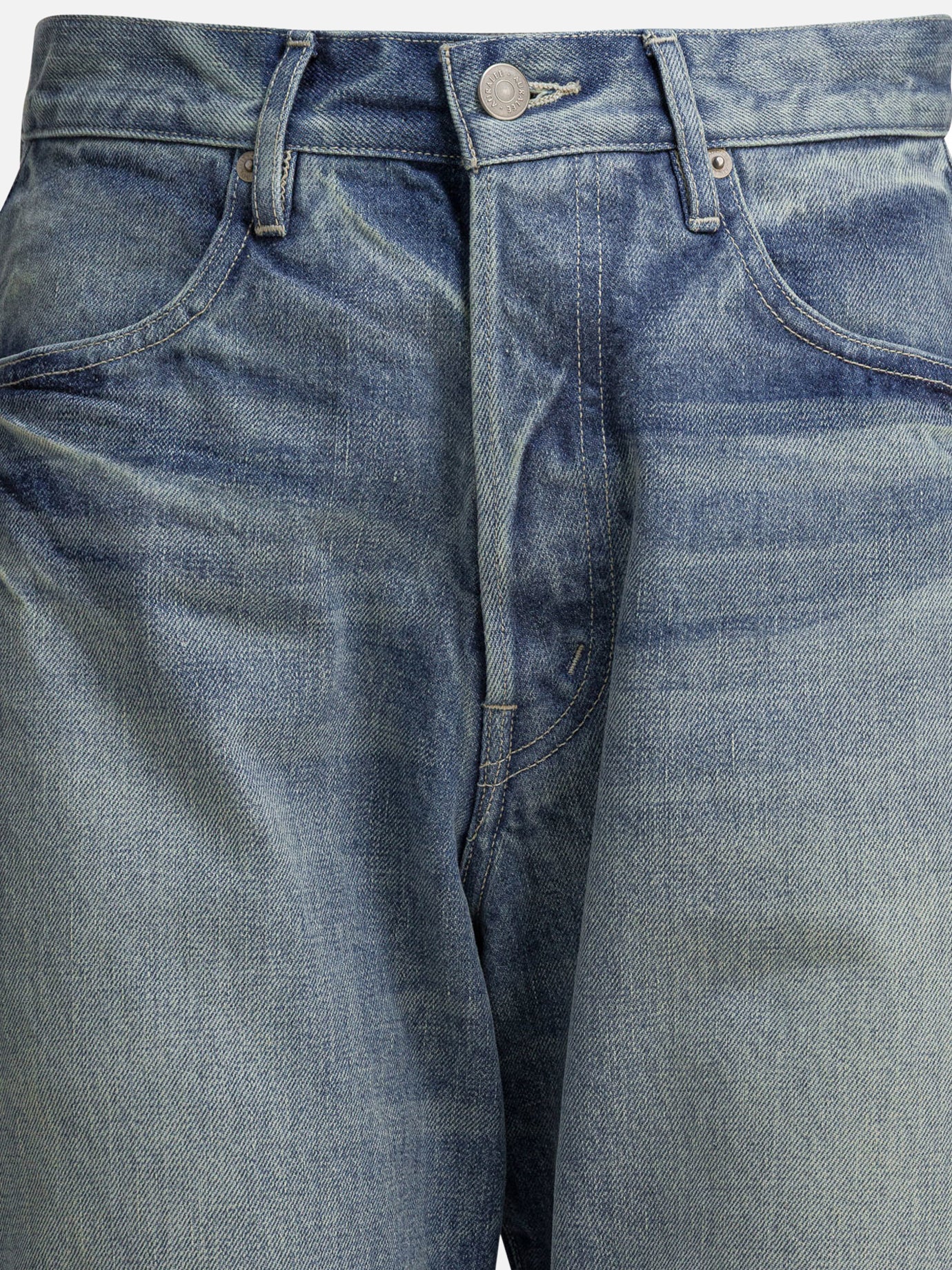 Wide-leg jeans Solid colour  Blue - Auralee Women | PDP | VIETTI Online Store | thumbnail_3