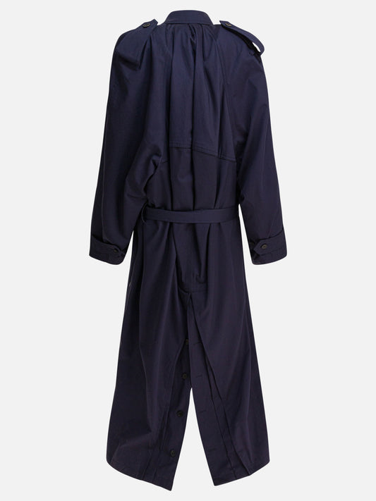 Raincoats & Trench coats Solid colour  Blue - Balenciaga Women | PDP | VIETTI Online Store | 2
