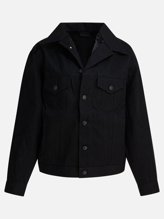 Denim jackets Solid colour  Black - Balenciaga Women | PDP | VIETTI Online Store 
