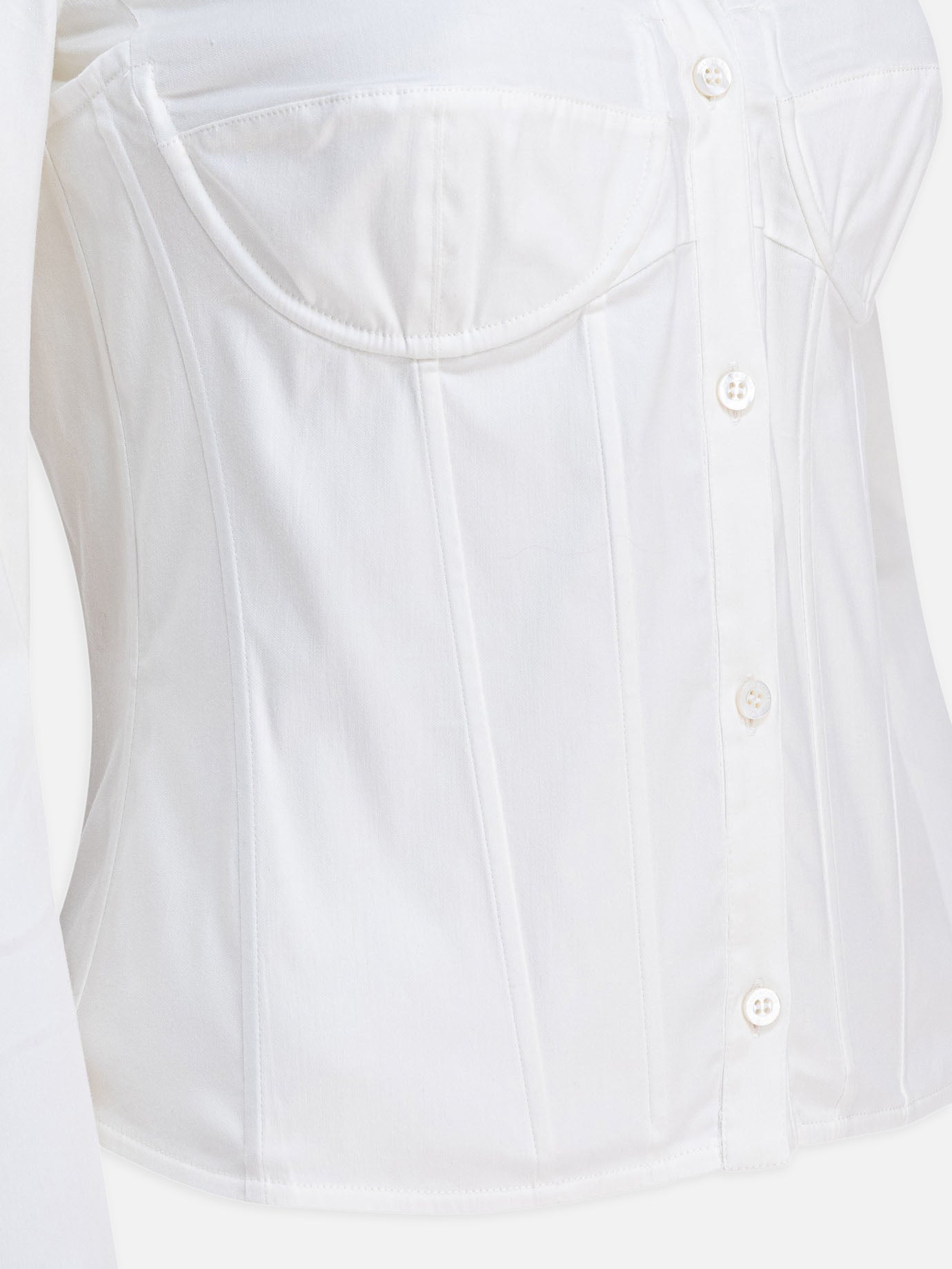 Casual shirts Solid colour  White - Balenciaga Women | PDP | VIETTI Online Store | thumbnail_4