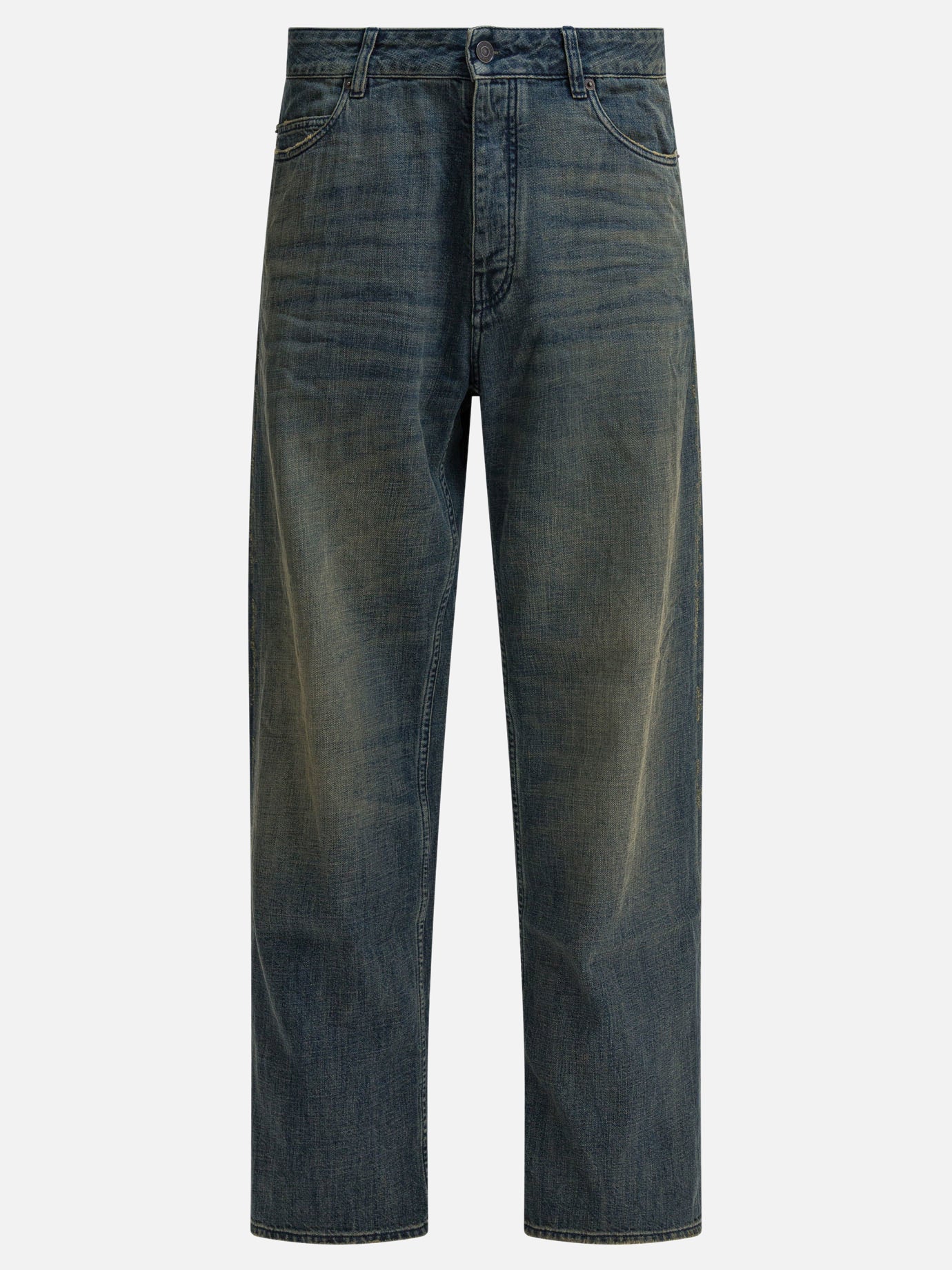 Wide-leg jeans Solid colour  Blue - Balenciaga Men | PDP | VIETTI Online Store | thumbnail