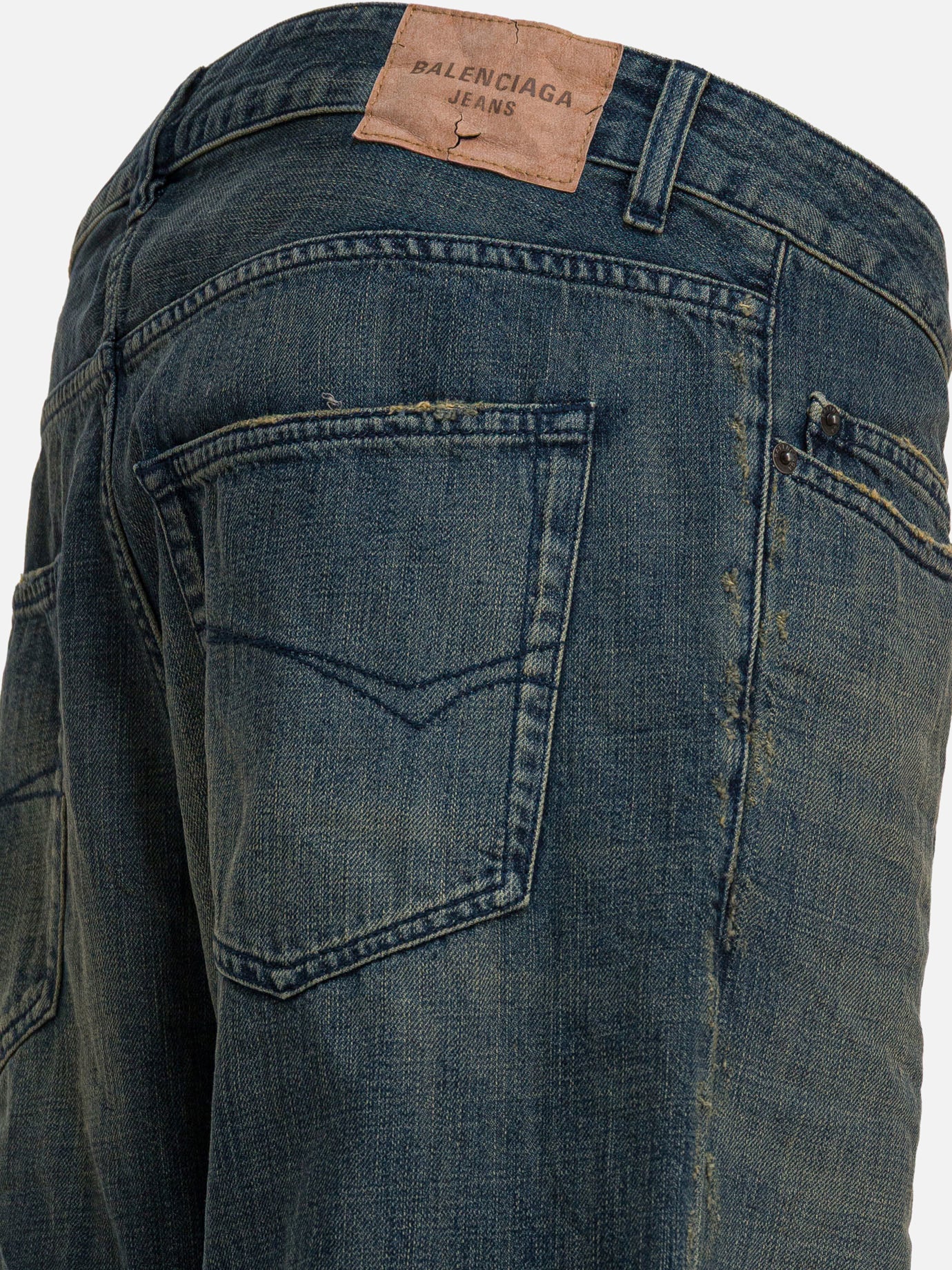Wide-leg jeans Solid colour  Blue - Balenciaga Men | PDP | VIETTI Online Store | Zoom-Modal_4

