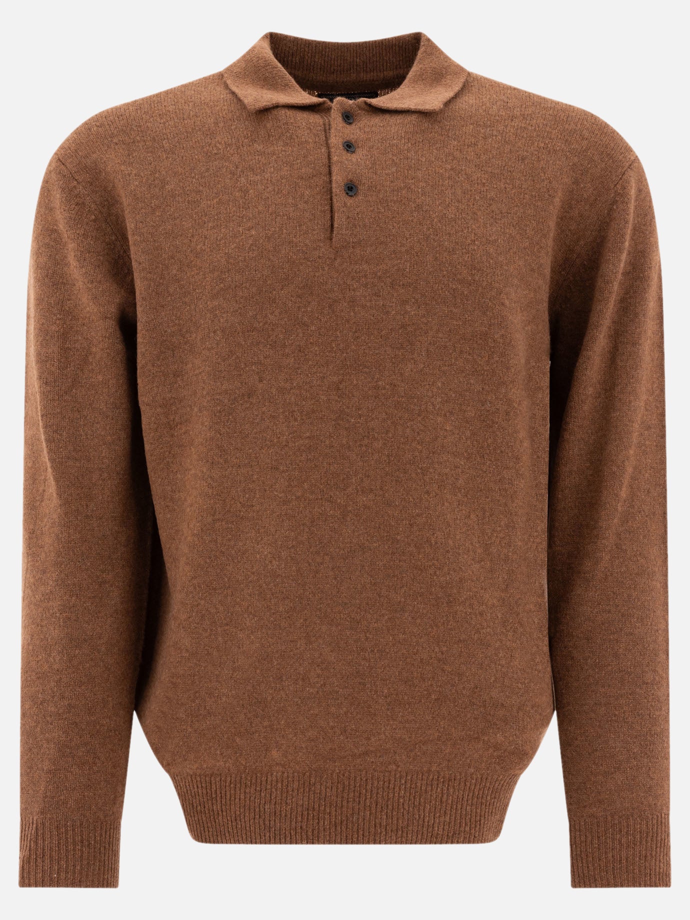 Polo shirts with buttons Solid colour  Brown - Beams Plus Men | PDP | VIETTI Online Store | Zoom-Modal
