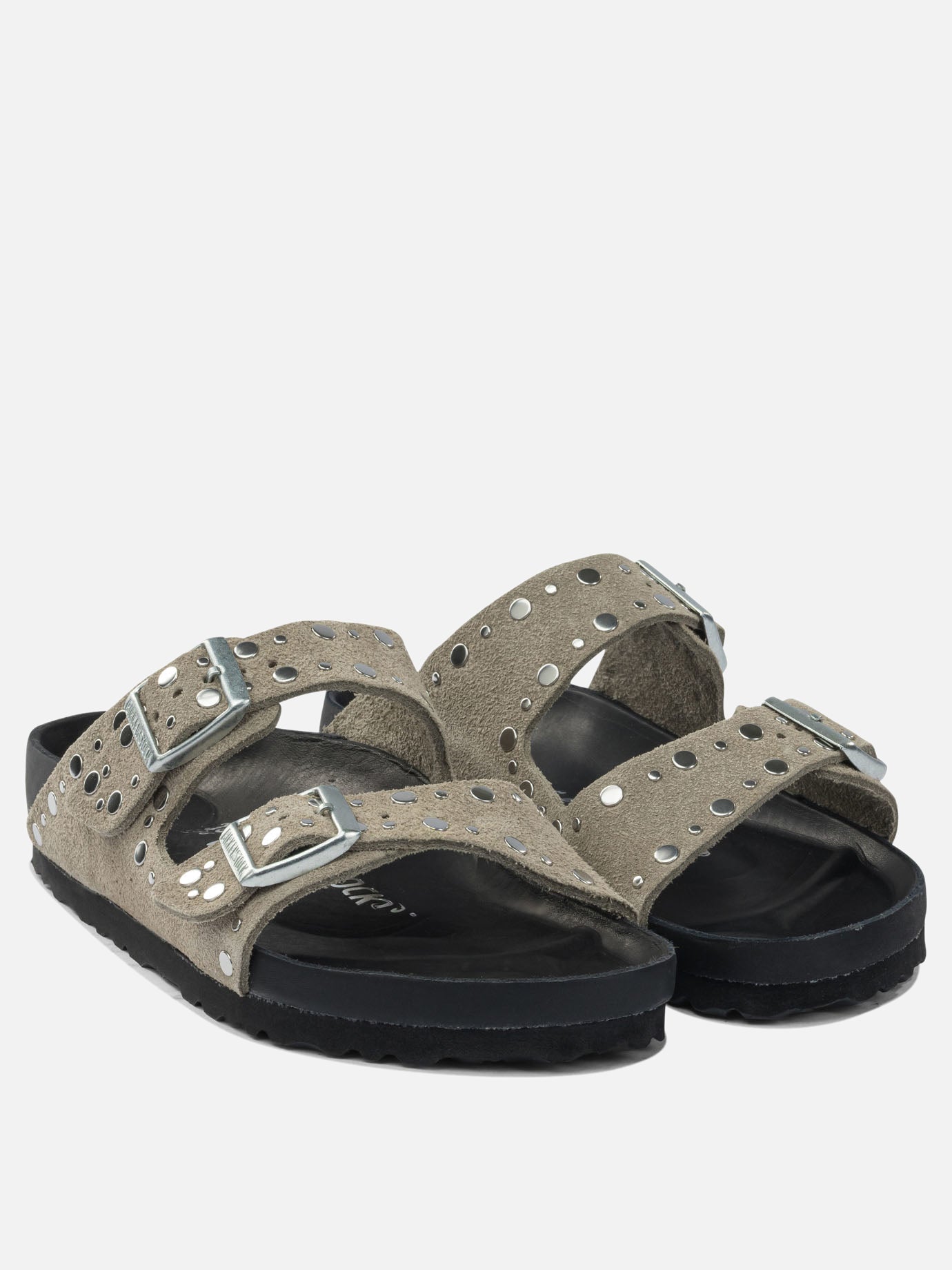 Flat sandals 100% leather - 100% rubber  Grey - Birkenstock Women | PDP | VIETTI Online Store | thumbnail_2