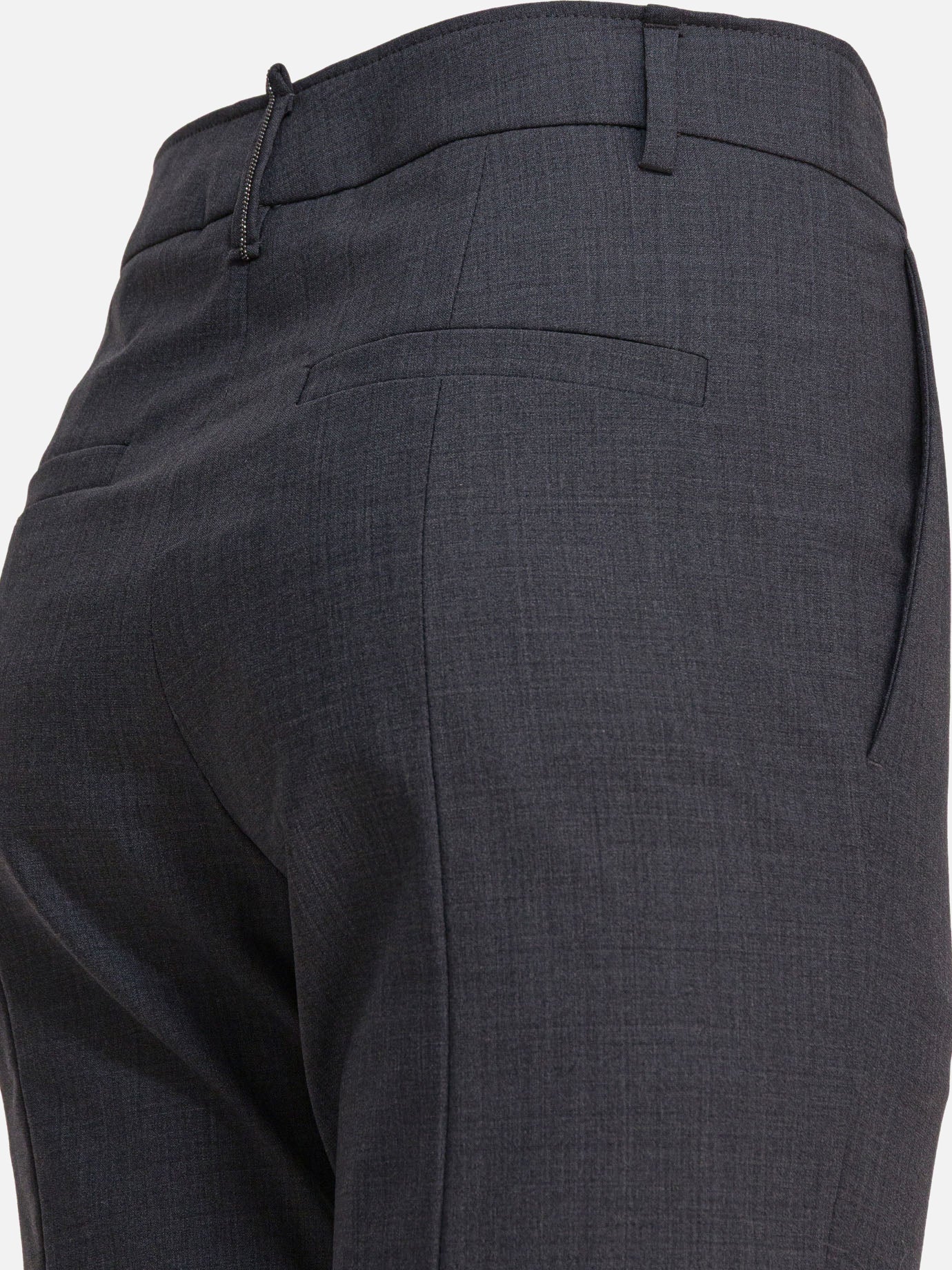 Leisure trousers Solid colour  Grey - Brunello Cucinelli Women | PDP | VIETTI Online Store | Zoom-Modal_3
