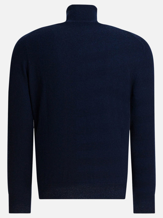 Turtleneck sweaters Solid colour  Blue - Brunello Cucinelli Men | PLP | VIETTI Online Store | 2
