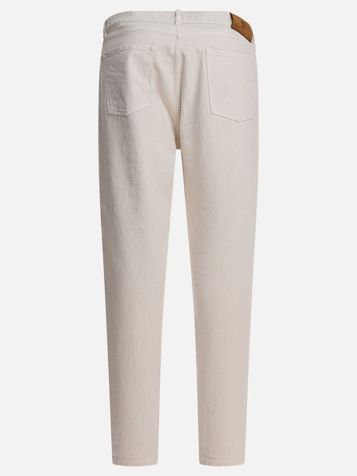 Straight-leg jeans Tinta unita  White - Brunello Cucinelli Men | PDP | VIETTI Online Store | thumbnail_2