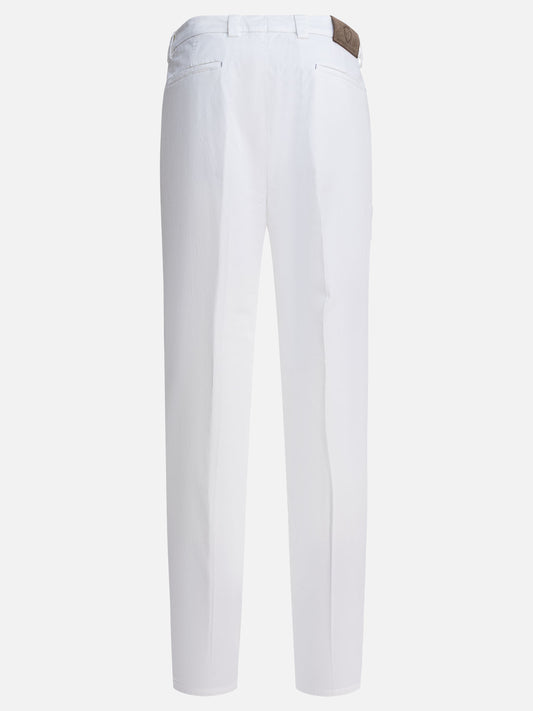 Leisure trousers Solid colour  White - Brunello Cucinelli Men | VIETTI Online Store | 2

