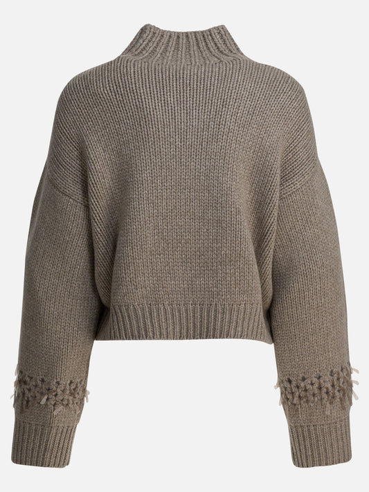 Crewneck sweaters Solid colour  Brown - Brunello Cucinelli Women | PDP | VIETTI Online Store | 2

