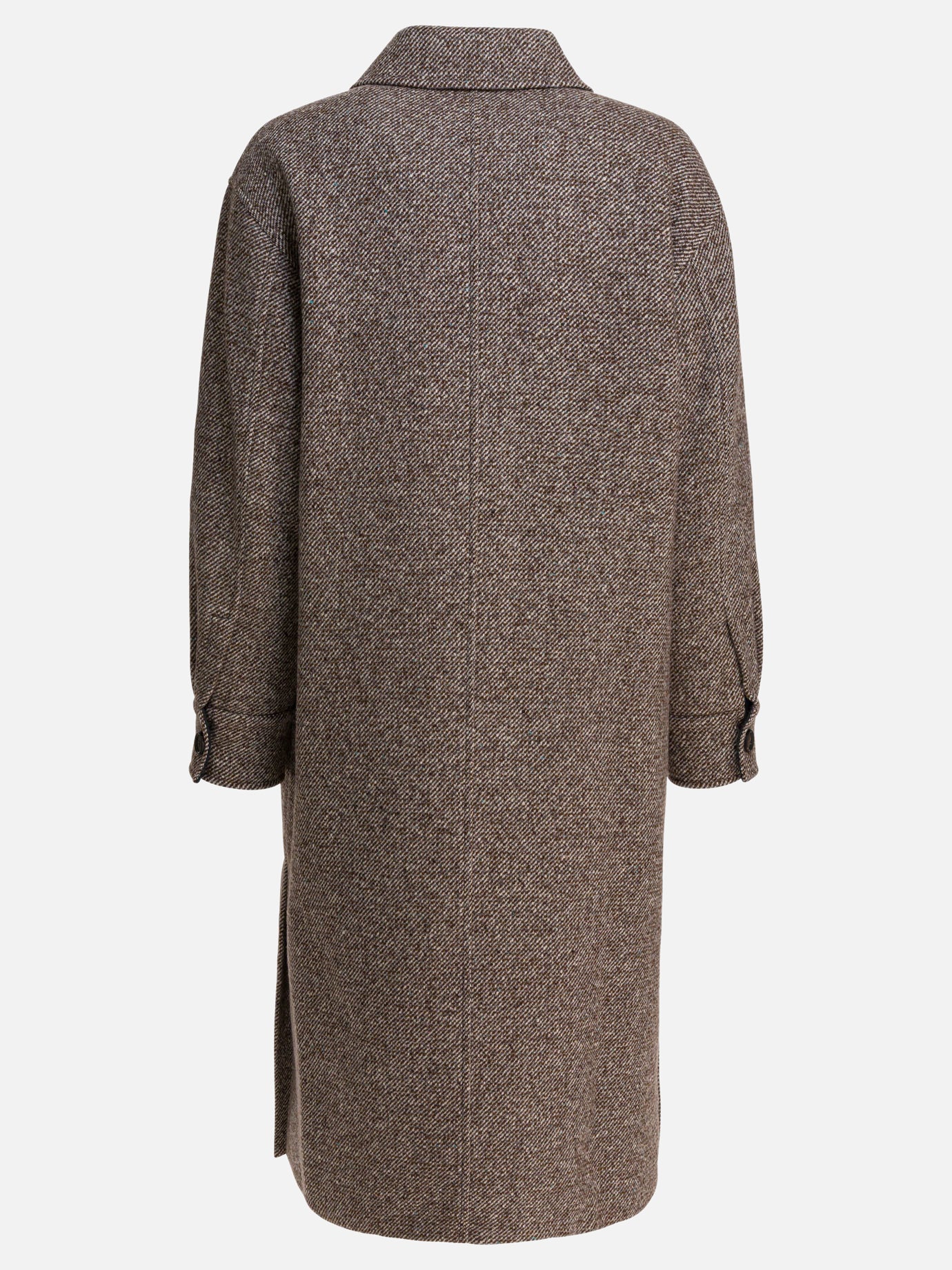 Long coats Mélange  Brown - Brunello Cucinelli Women | PDP | VIETTI Online Store | thumbnail_2