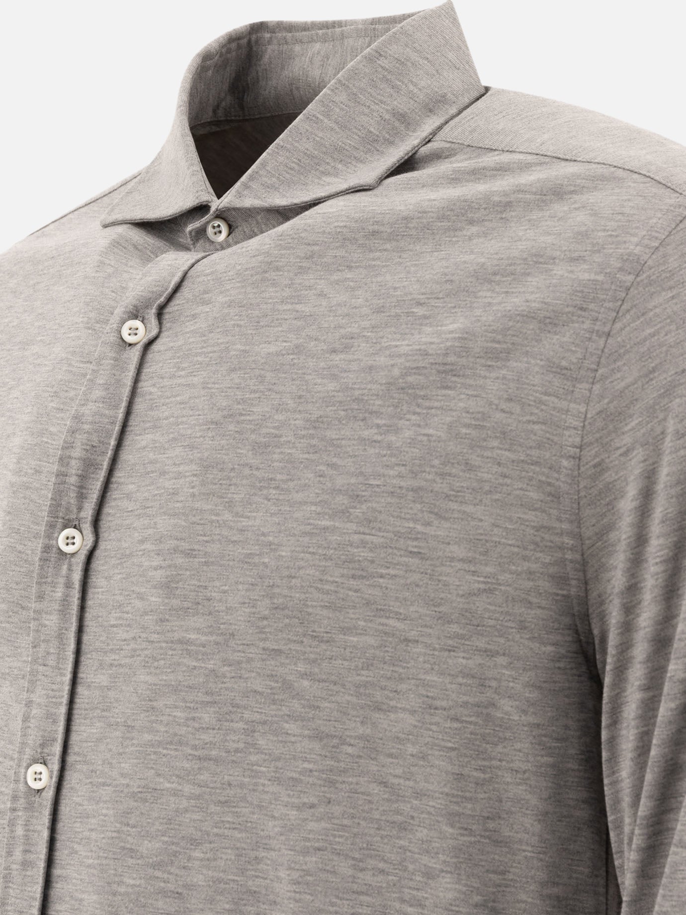 Casual shirts Solid colour  Grey - Brunello Cucinelli Men | PDP | VIETTI Online Store | Zoom-Modal_4
