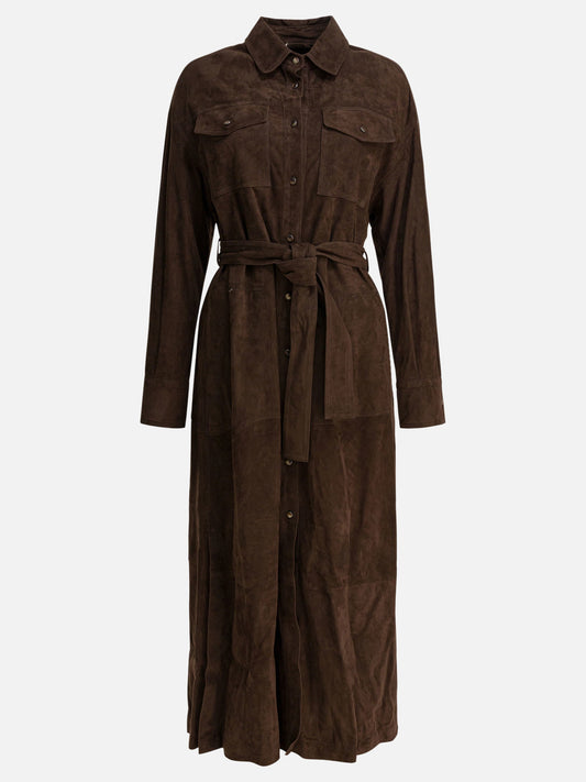 Long coats Solid colour  Brown - Brunello Cucinelli Women | PDP | VIETTI Online Store 
